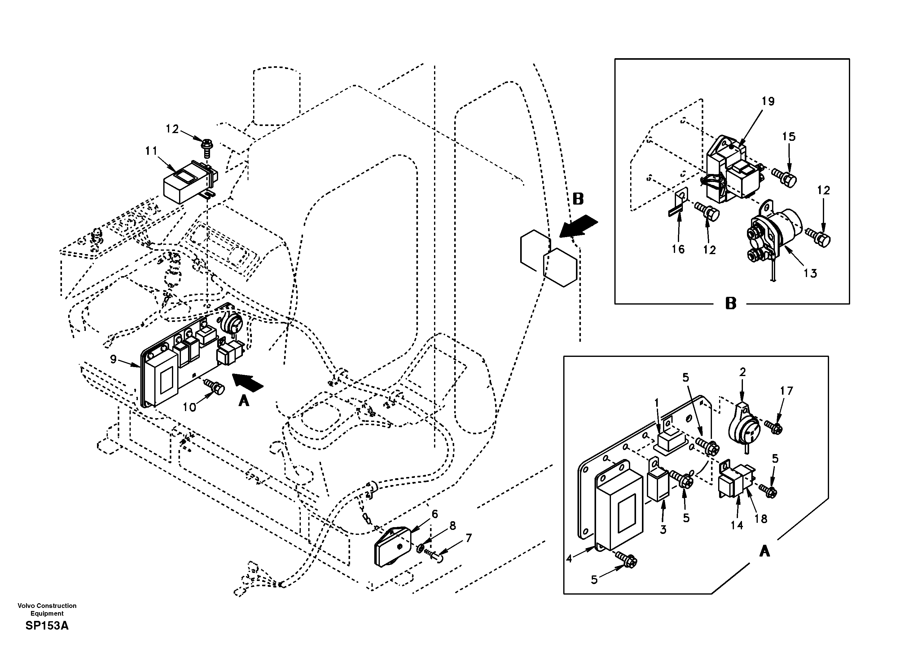 Electrical distribution box — volvo parts diagram