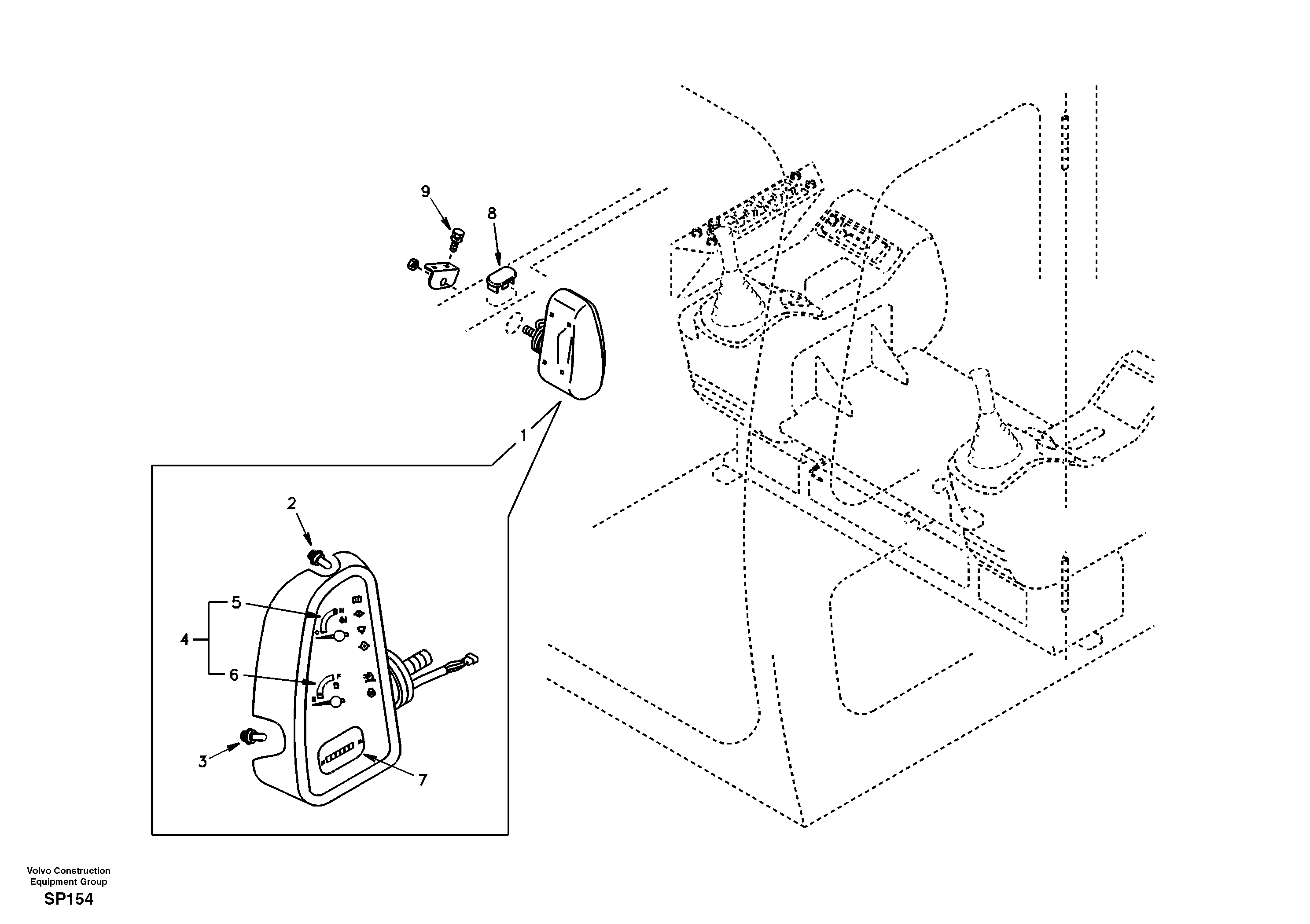 Instrument panel, warning unit and information unit — volvo parts diagram
