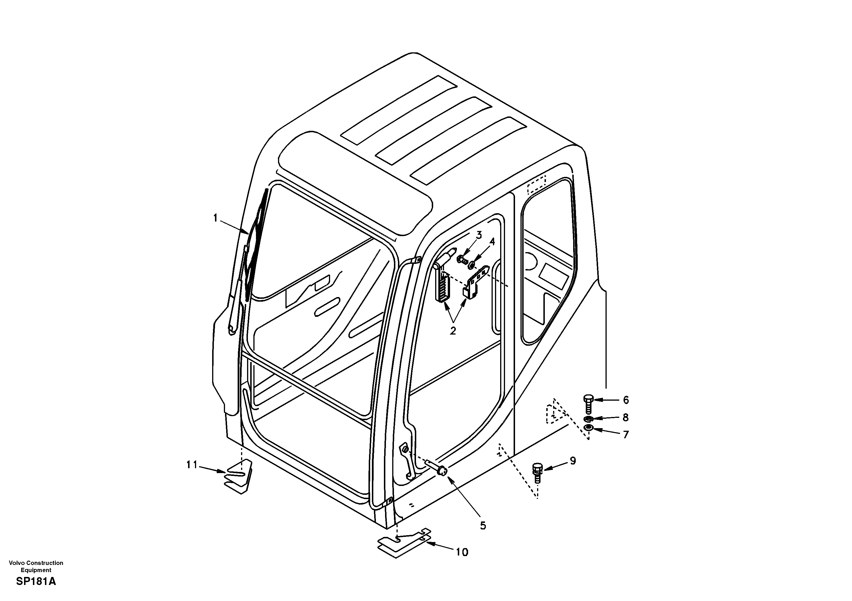 Cab mount — volvo parts diagram