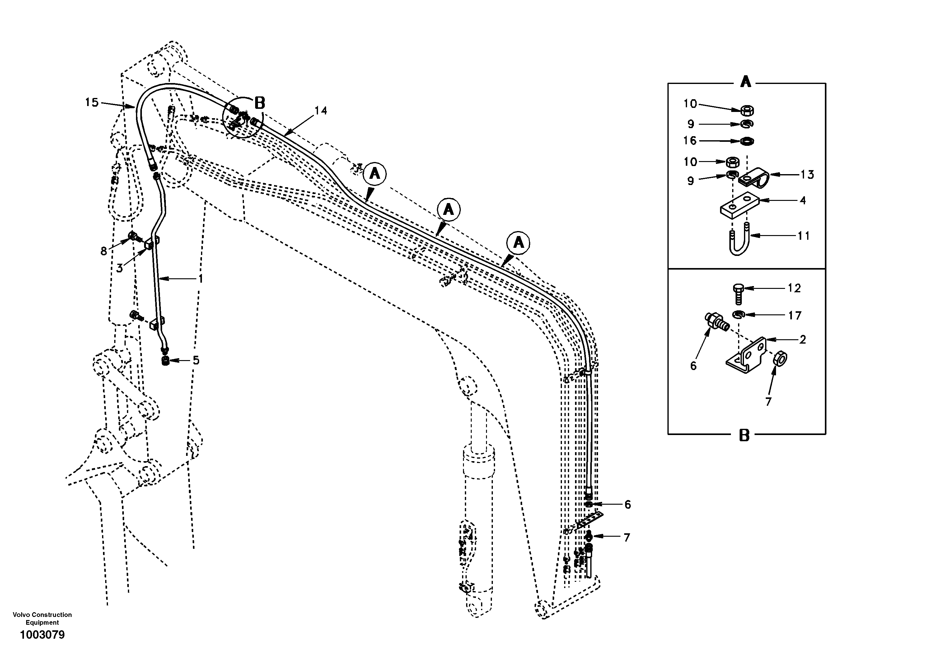Quikfit hydraulic on attachment. Single - acting — volvo parts diagram