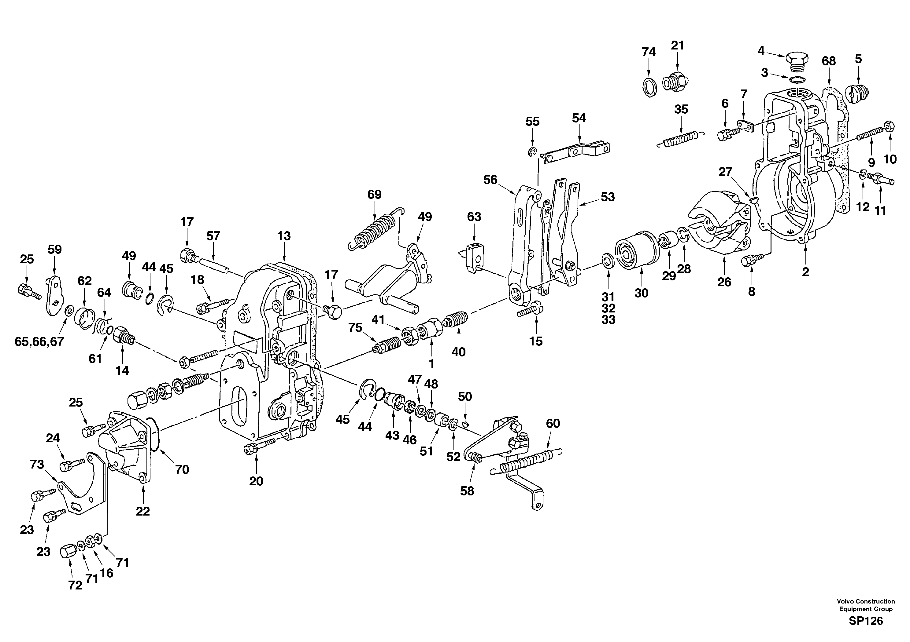 Centrifugal governor — volvo parts diagram