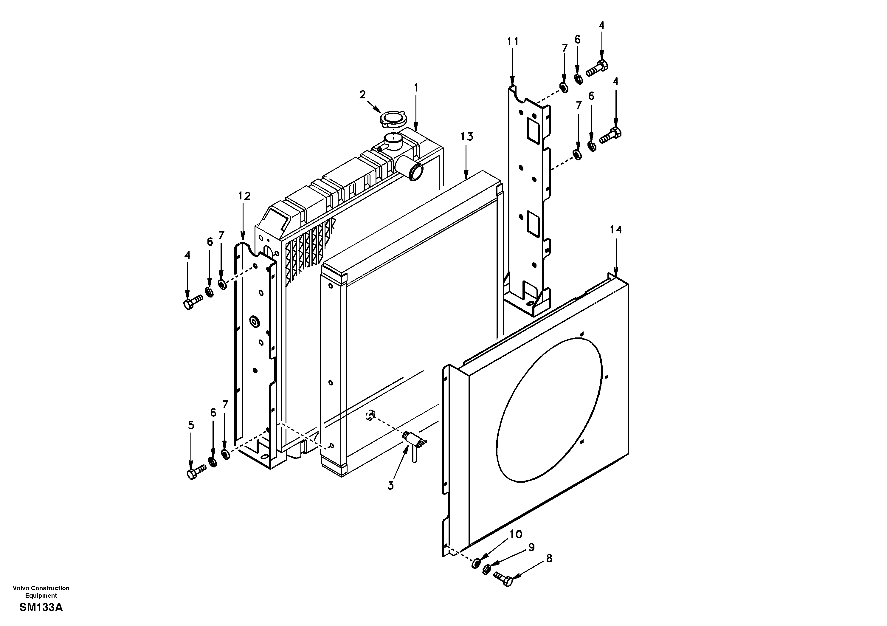 Radiator — volvo parts diagram