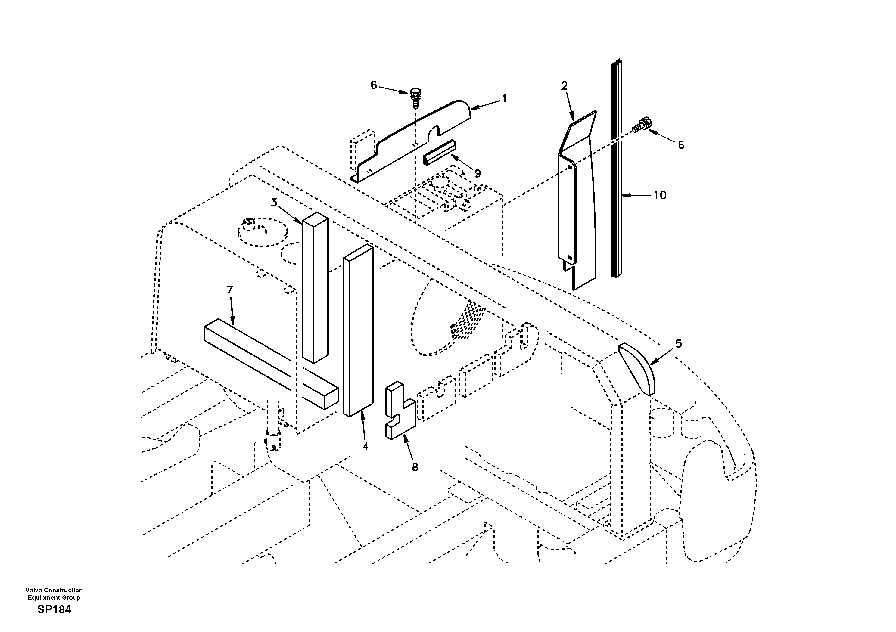 Cowl frame, cover and hood — volvo parts diagram
