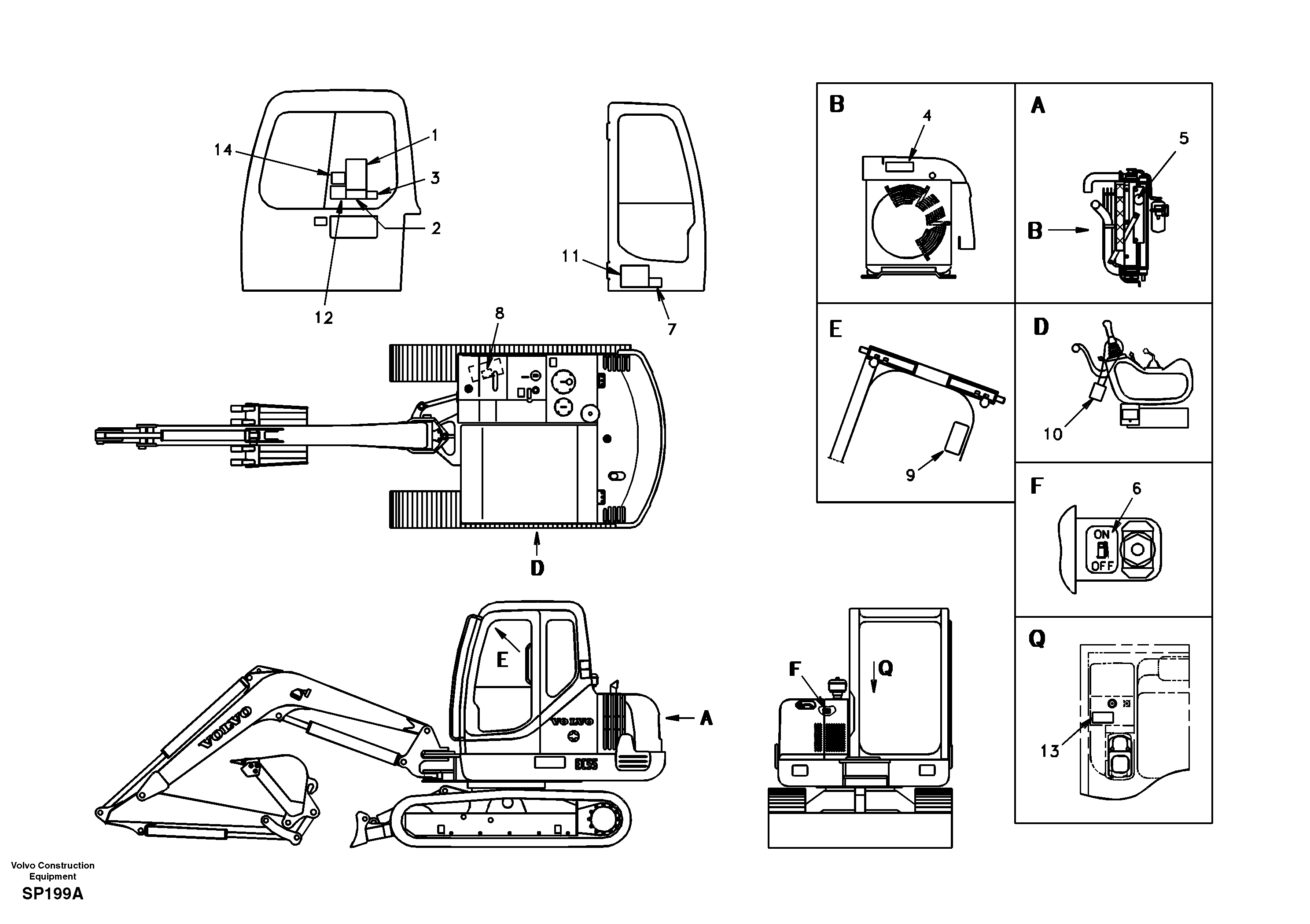 Decal, inner location  8278117, 8278114 SER NO 20355- — volvo parts diagram