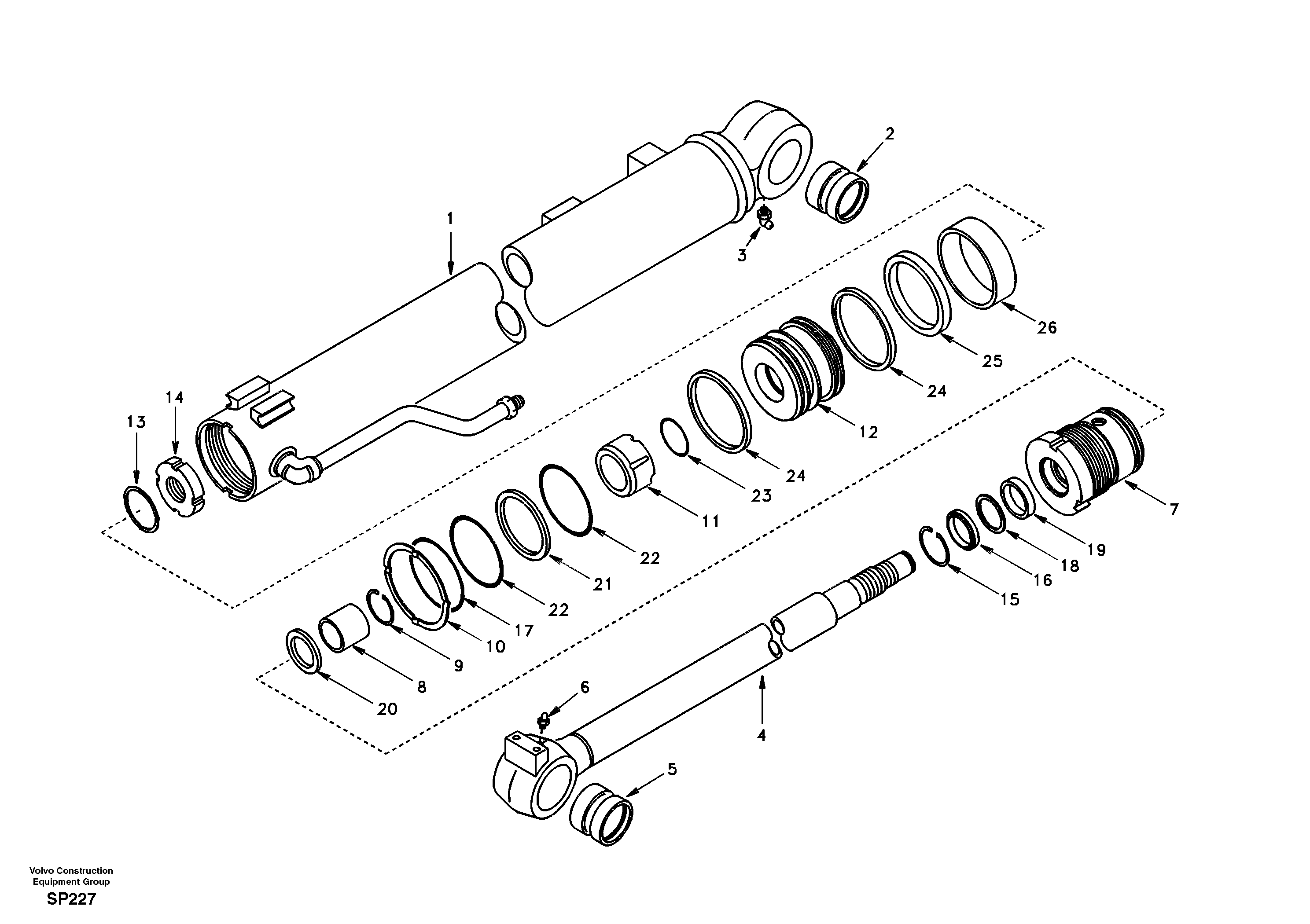 Boom cylinder — volvo parts diagram