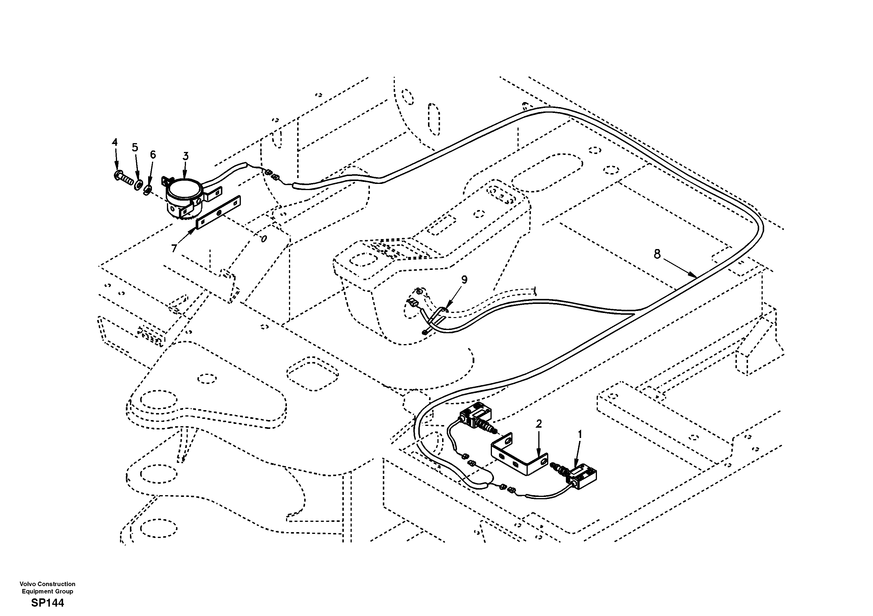Back-up warning unit — volvo parts diagram