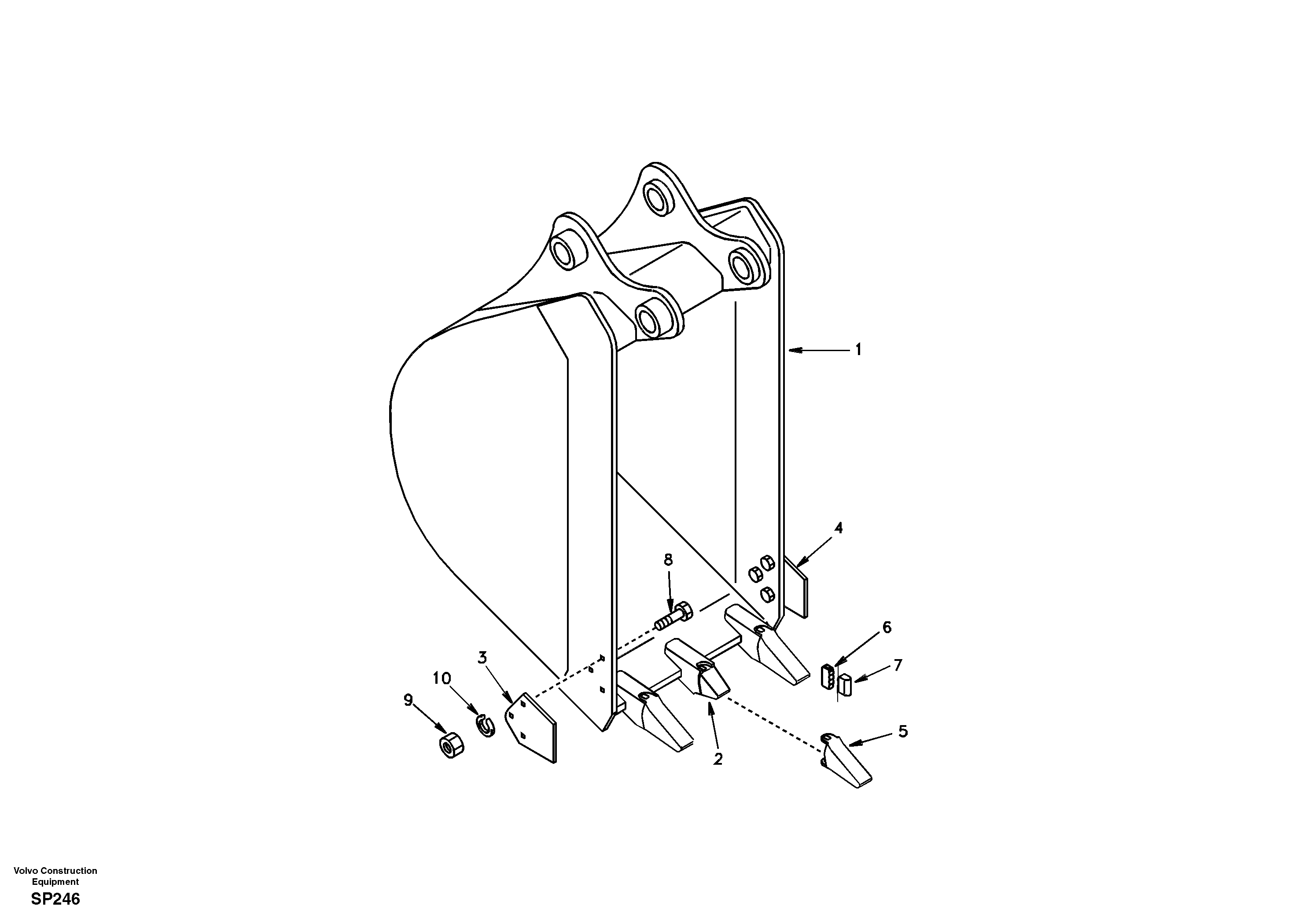 Bucket  SER NO 20355- — volvo parts diagram
