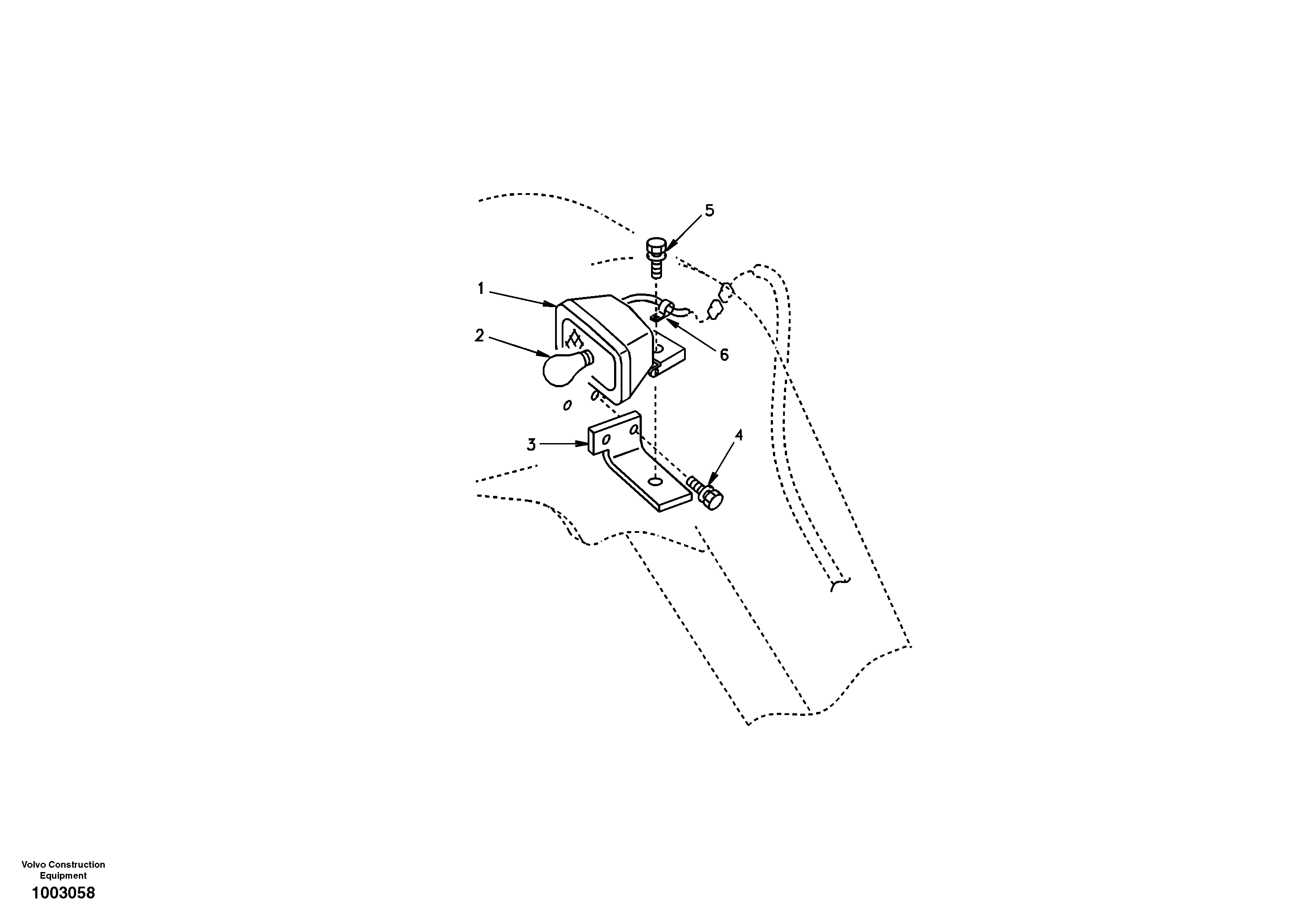 Working lamp on boom — volvo parts diagram