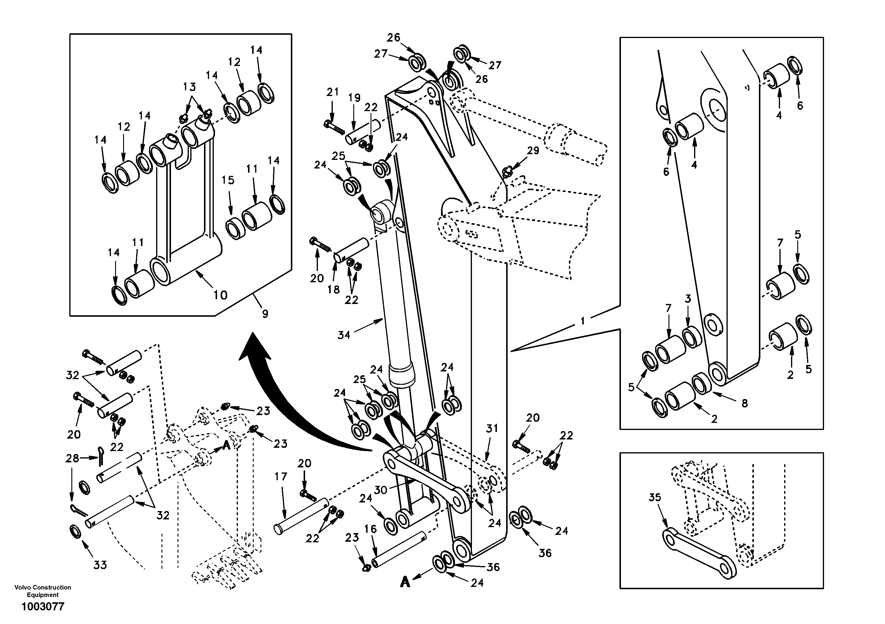 Links to dipper arm — volvo parts diagram