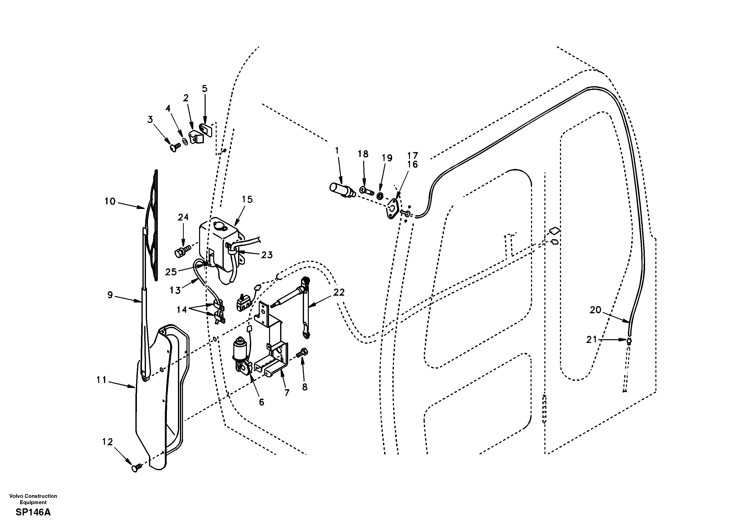 Windshield wiper — volvo parts diagram