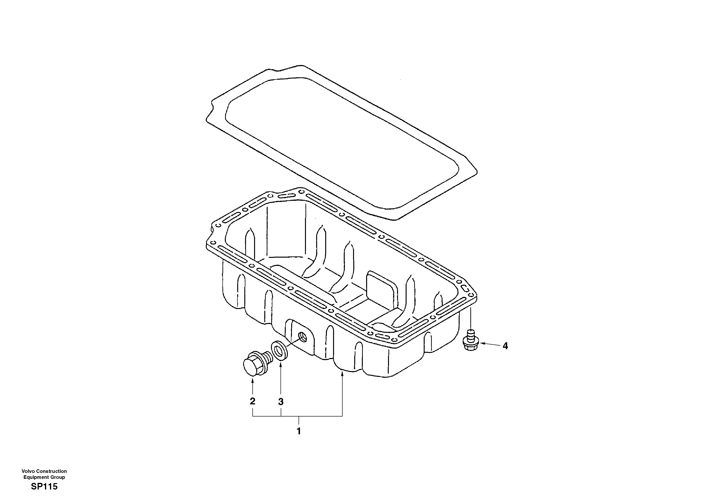 Oil sump — volvo parts diagram