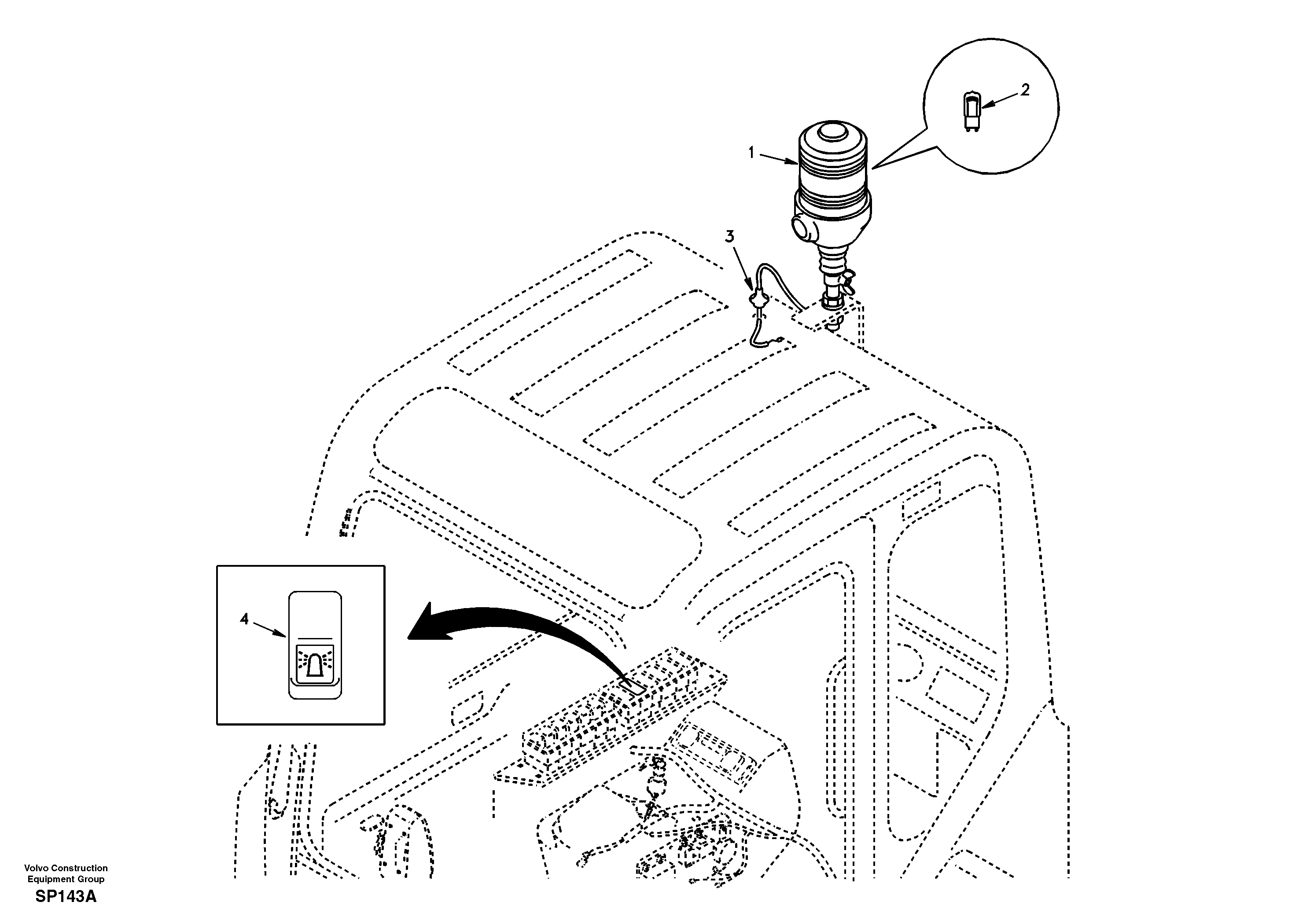 Rotating beacon — volvo parts diagram