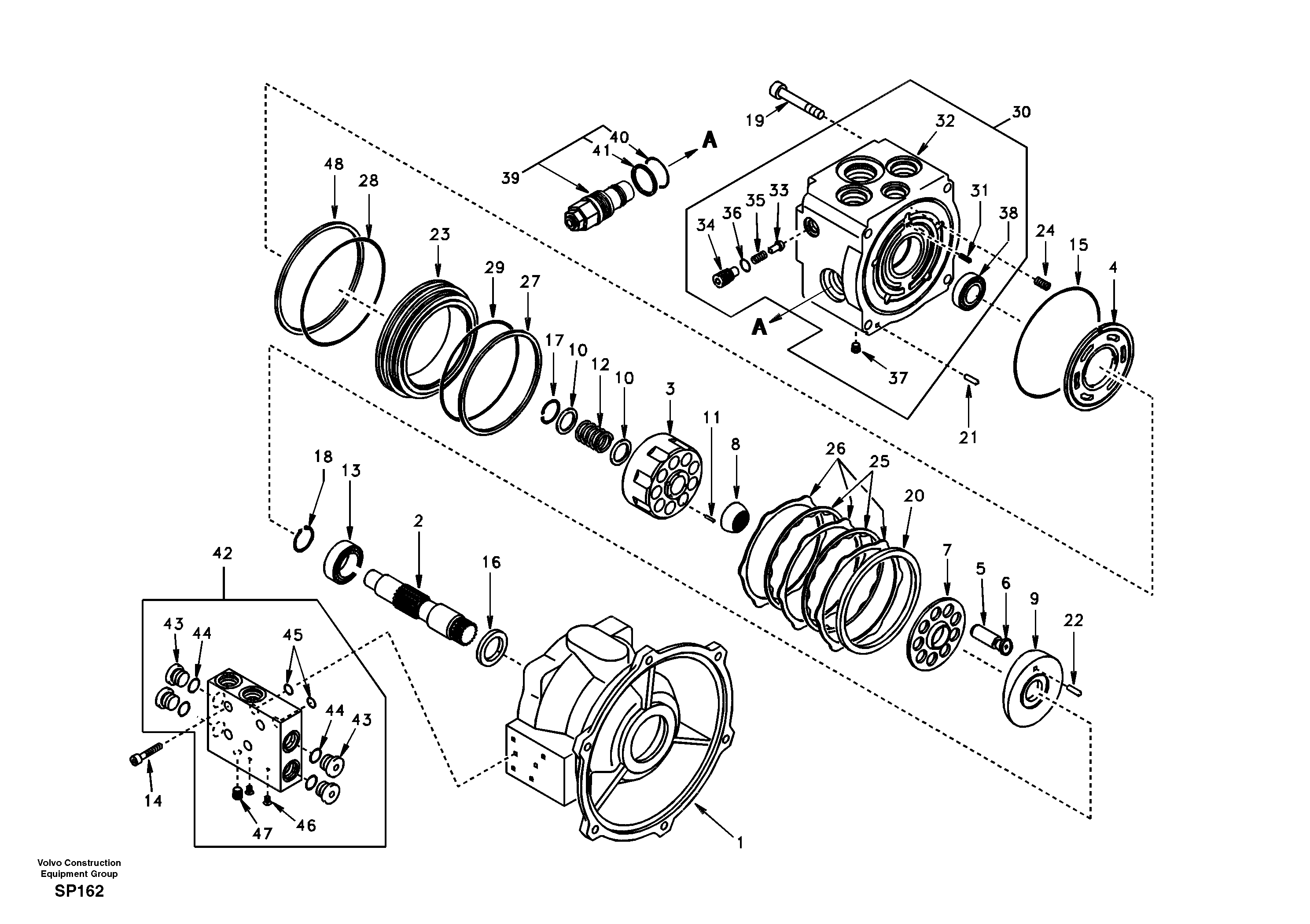 Swing motor — volvo parts diagram