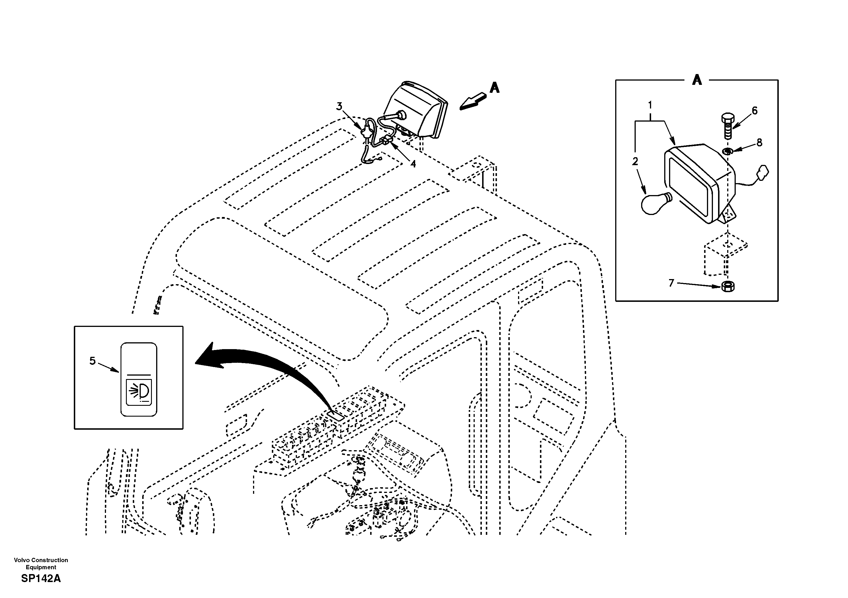 Work lights, extra — volvo parts diagram