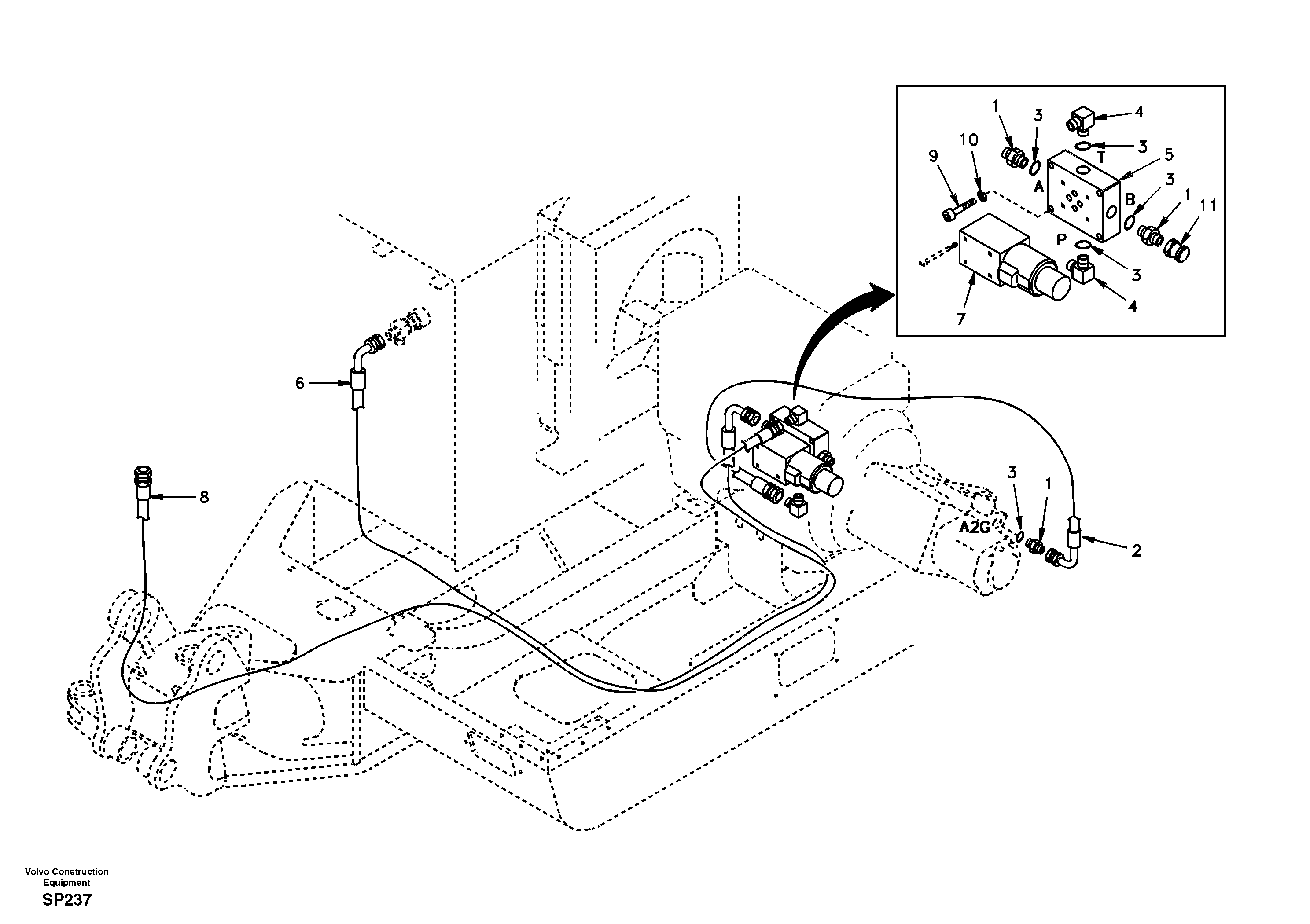 Quikfit hydraulic on upper. Single - acting — volvo parts diagram