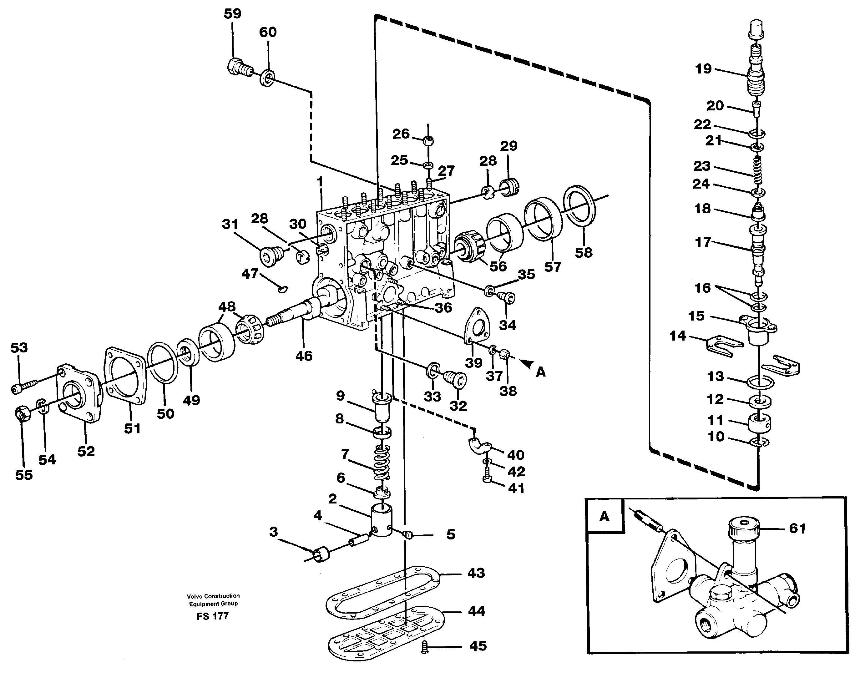 Injection pump — volvo parts diagram