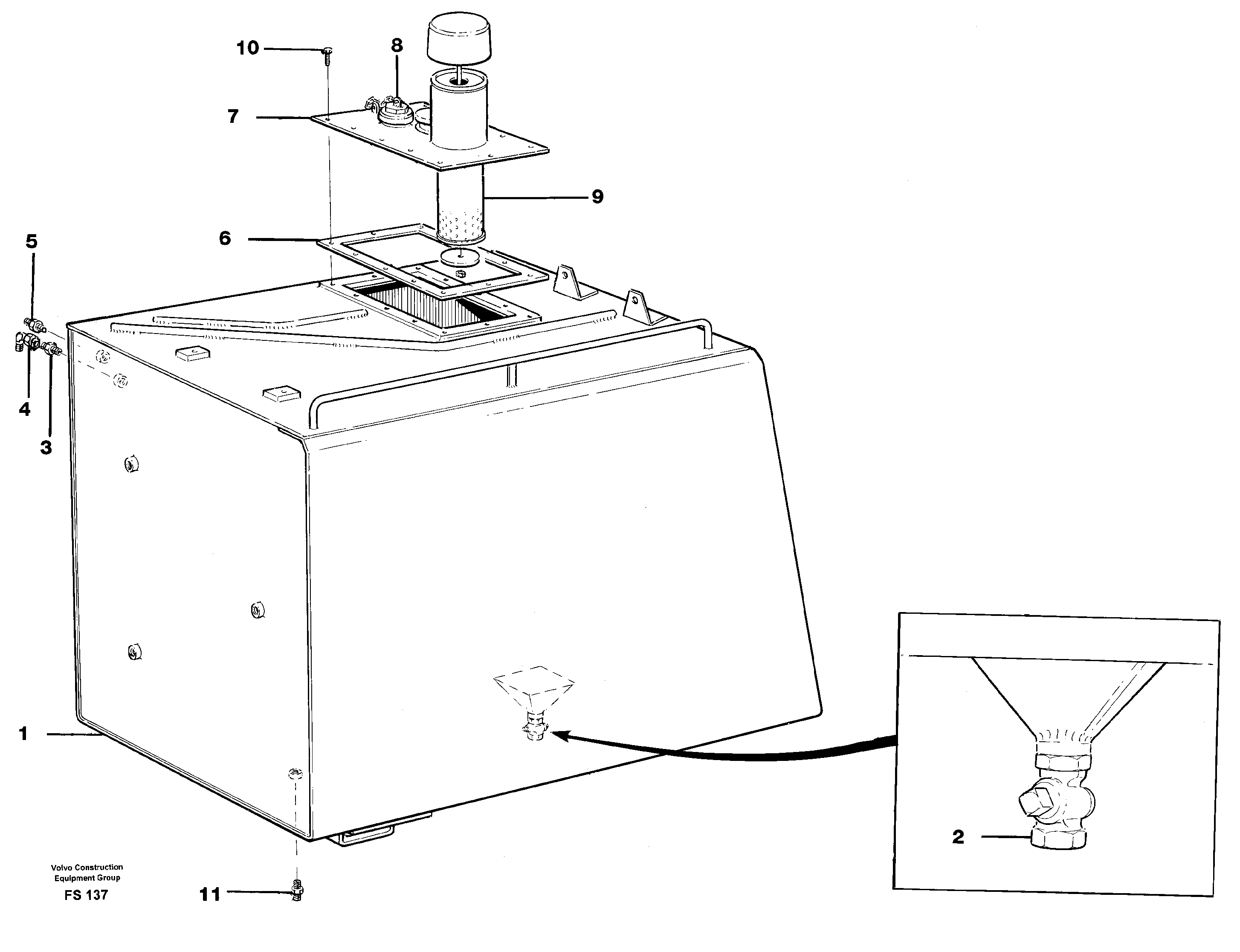 Fuel tank — volvo parts diagram
