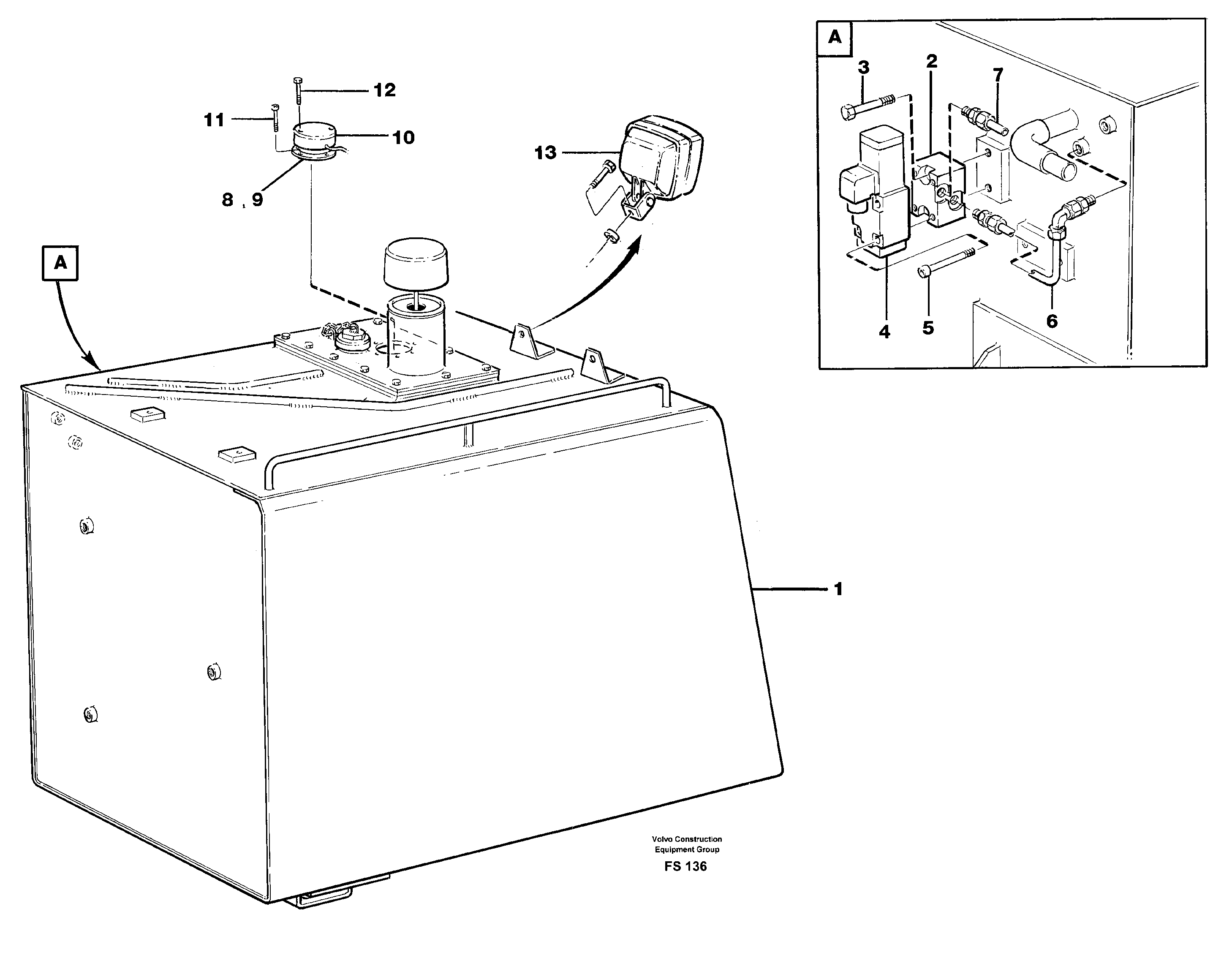 Fuel tank incl. electric details — volvo parts diagram