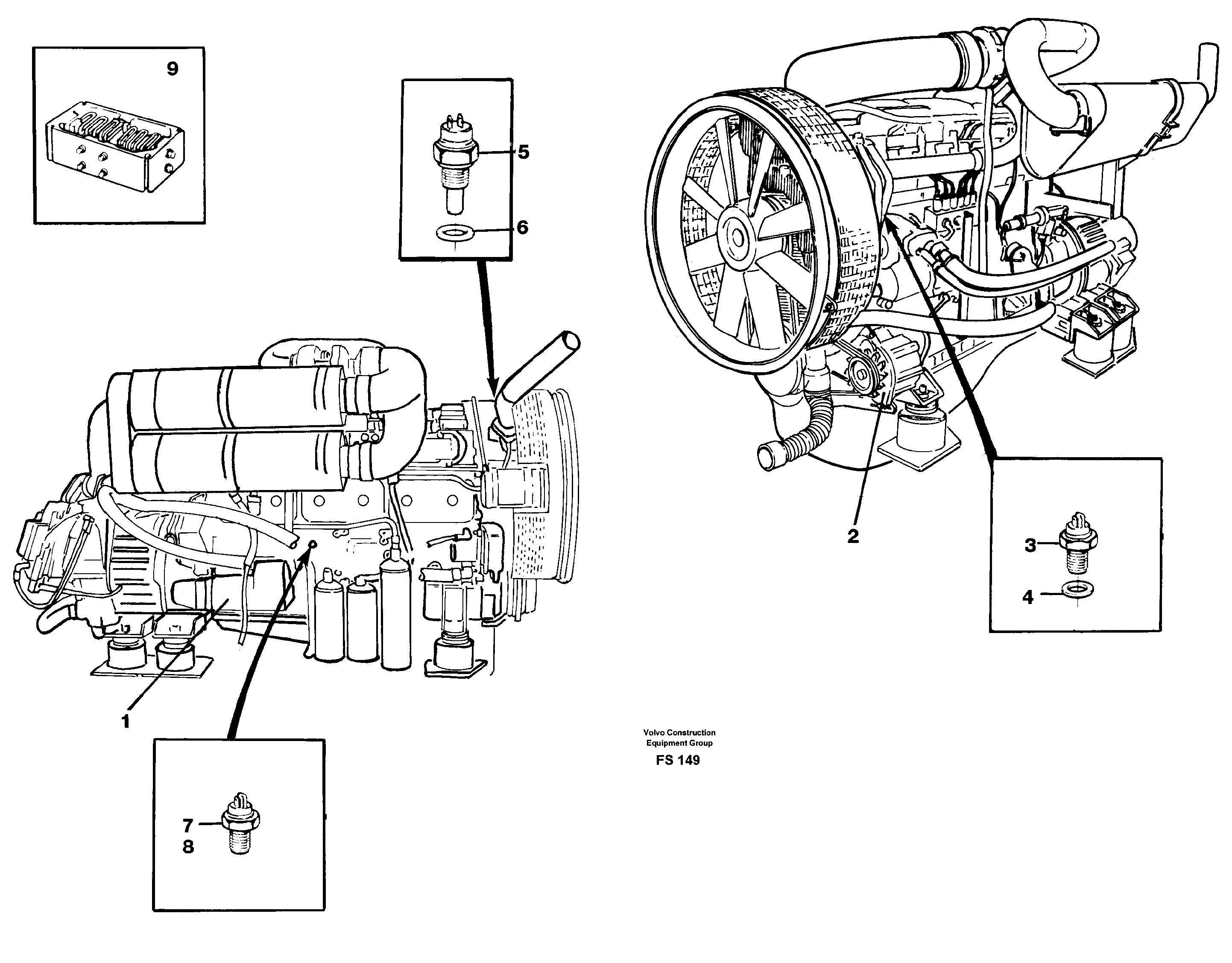 Sensop, engine — volvo parts diagram