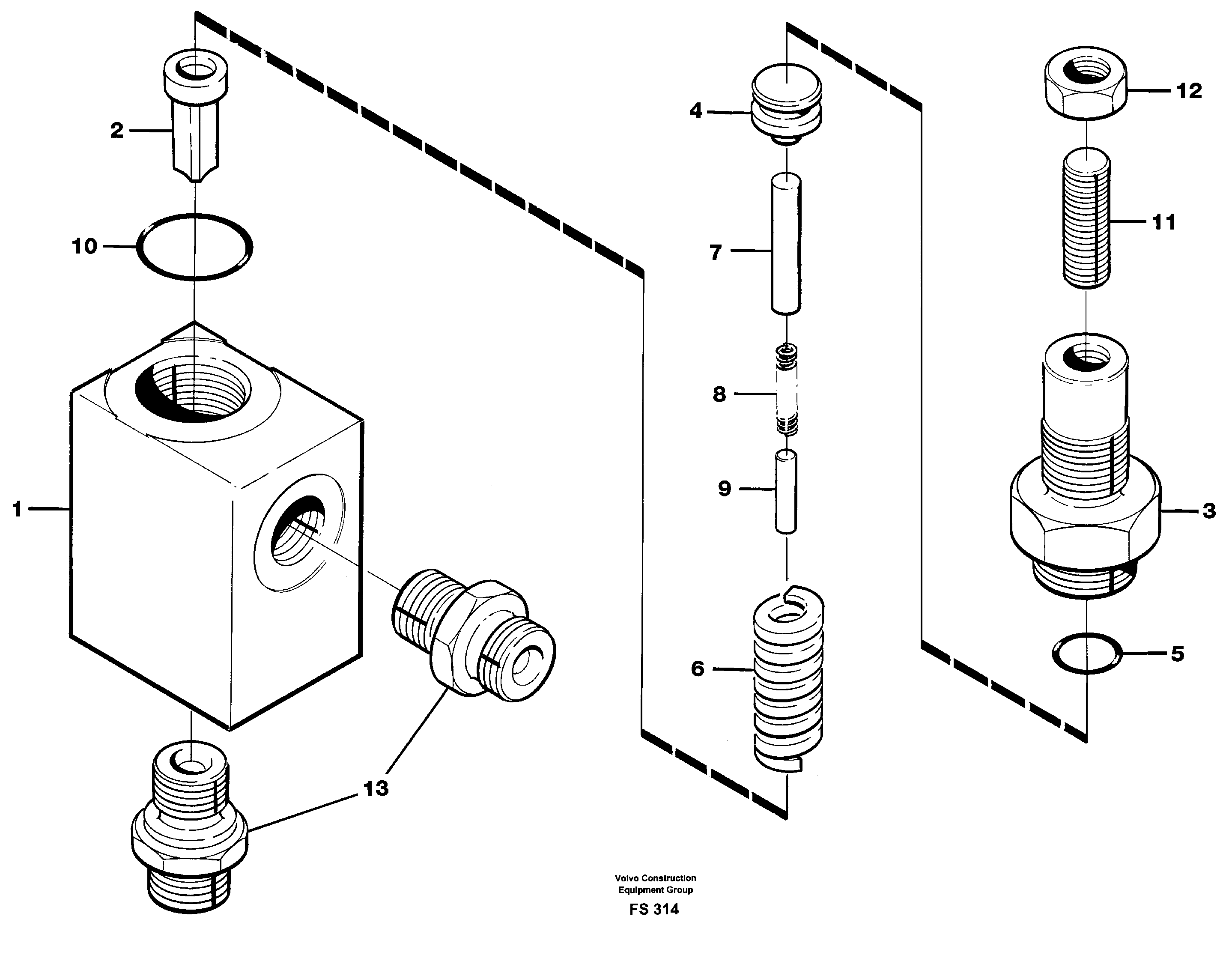 Valve, circuit body and return valve — volvo parts diagram