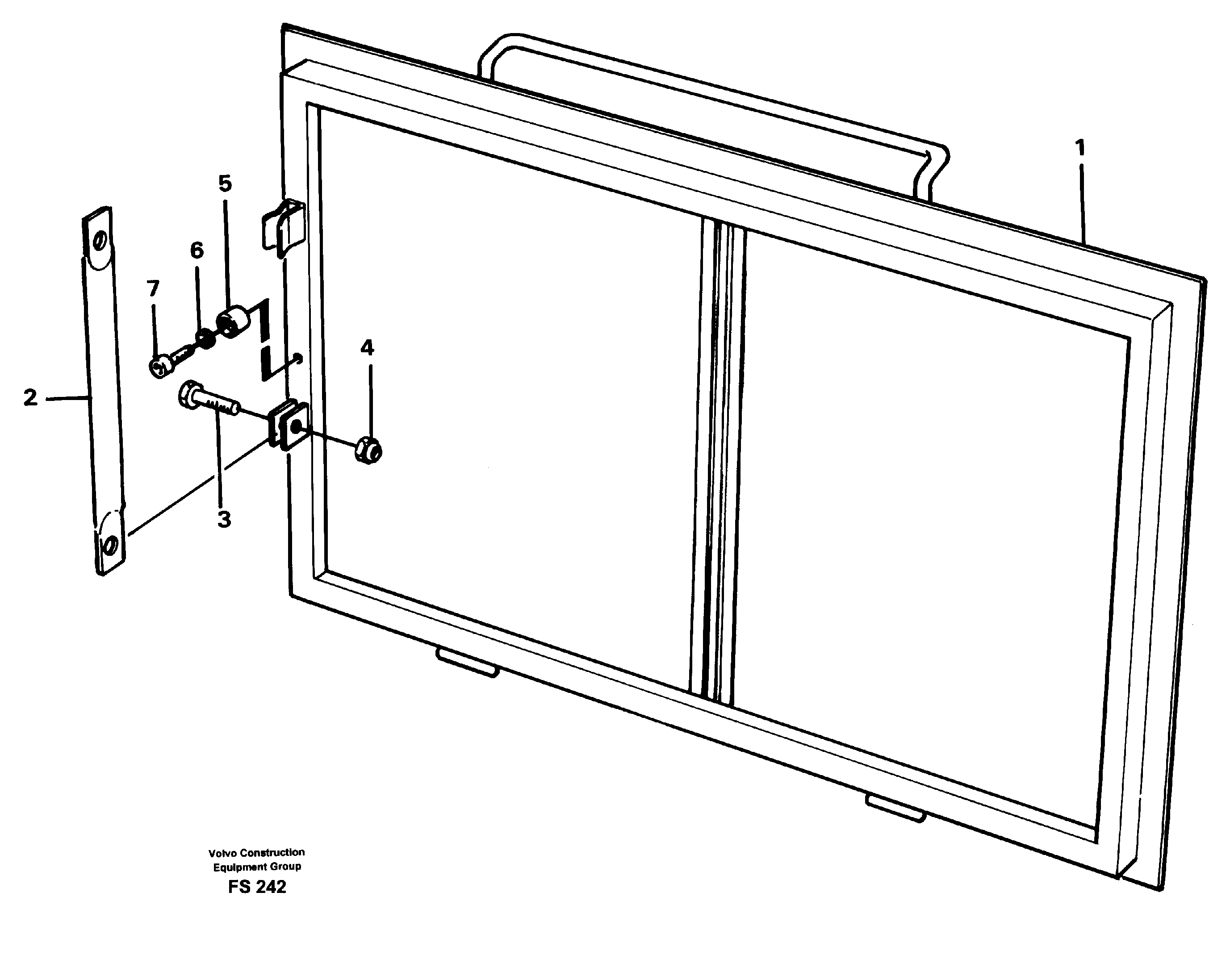 Roof hatch, front Lh — volvo parts diagram