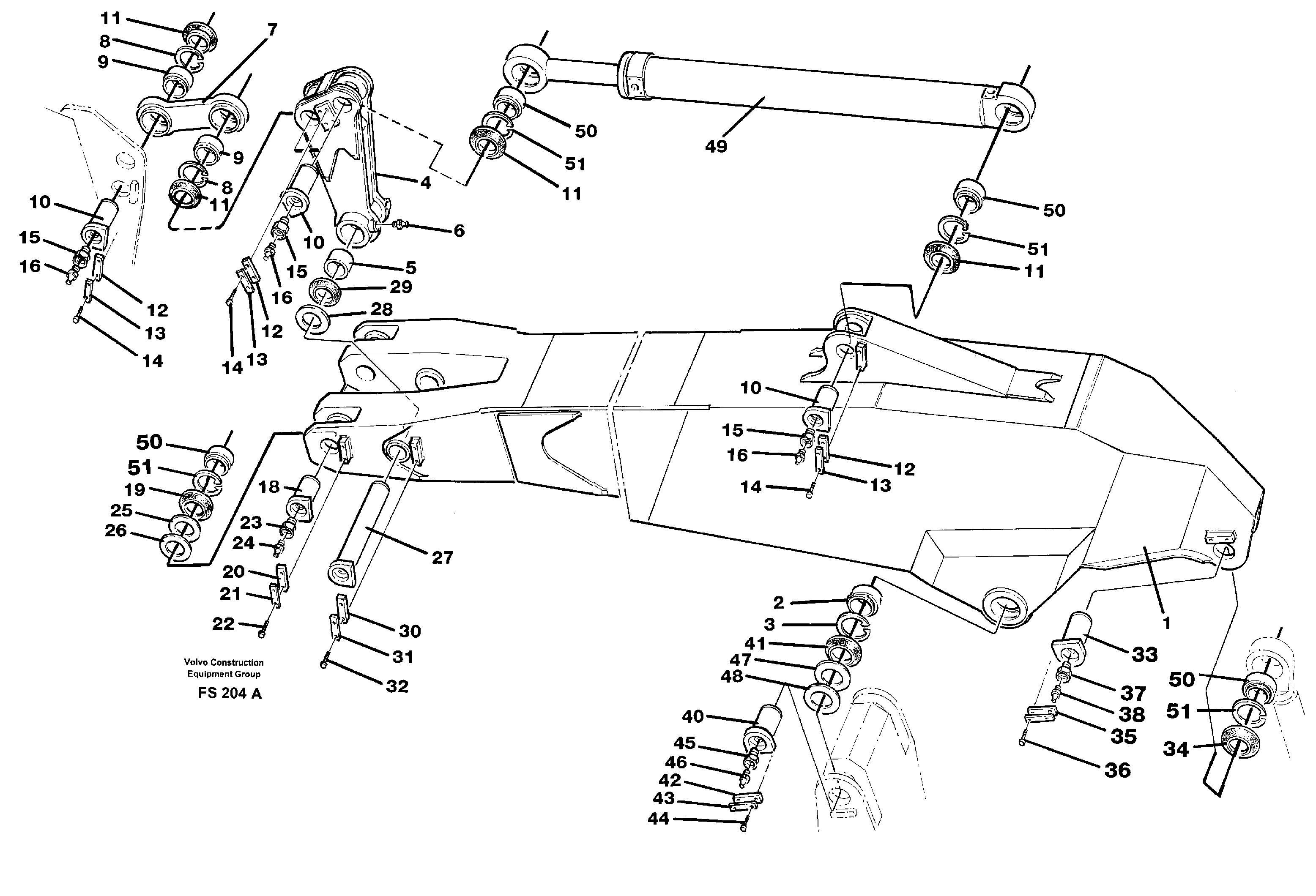 Dipper arm 2.50/3.50 m  14257473  14257490 — volvo parts diagram