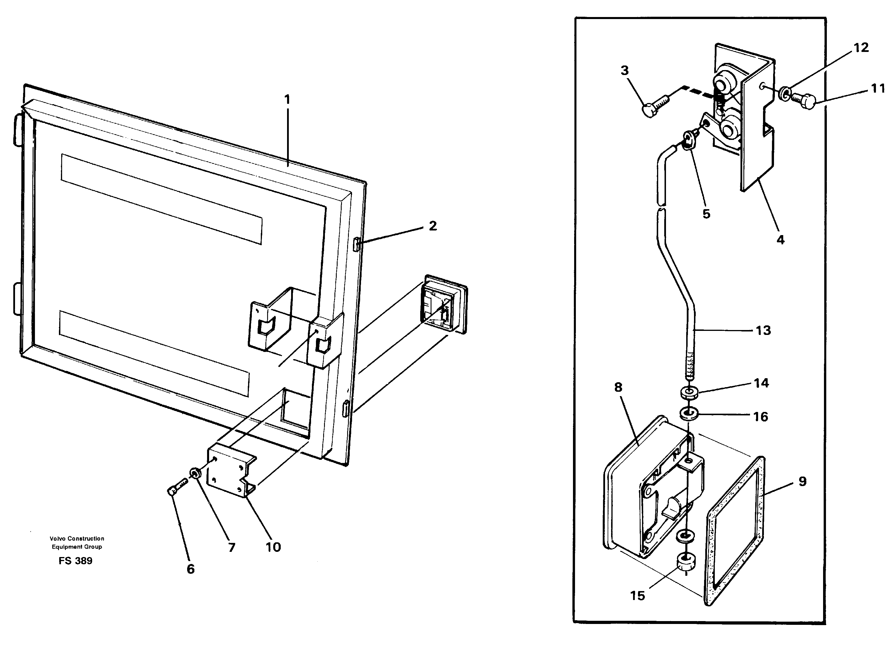 Door - Cab elevated by 1220 Mm  14258458 — volvo parts diagram
