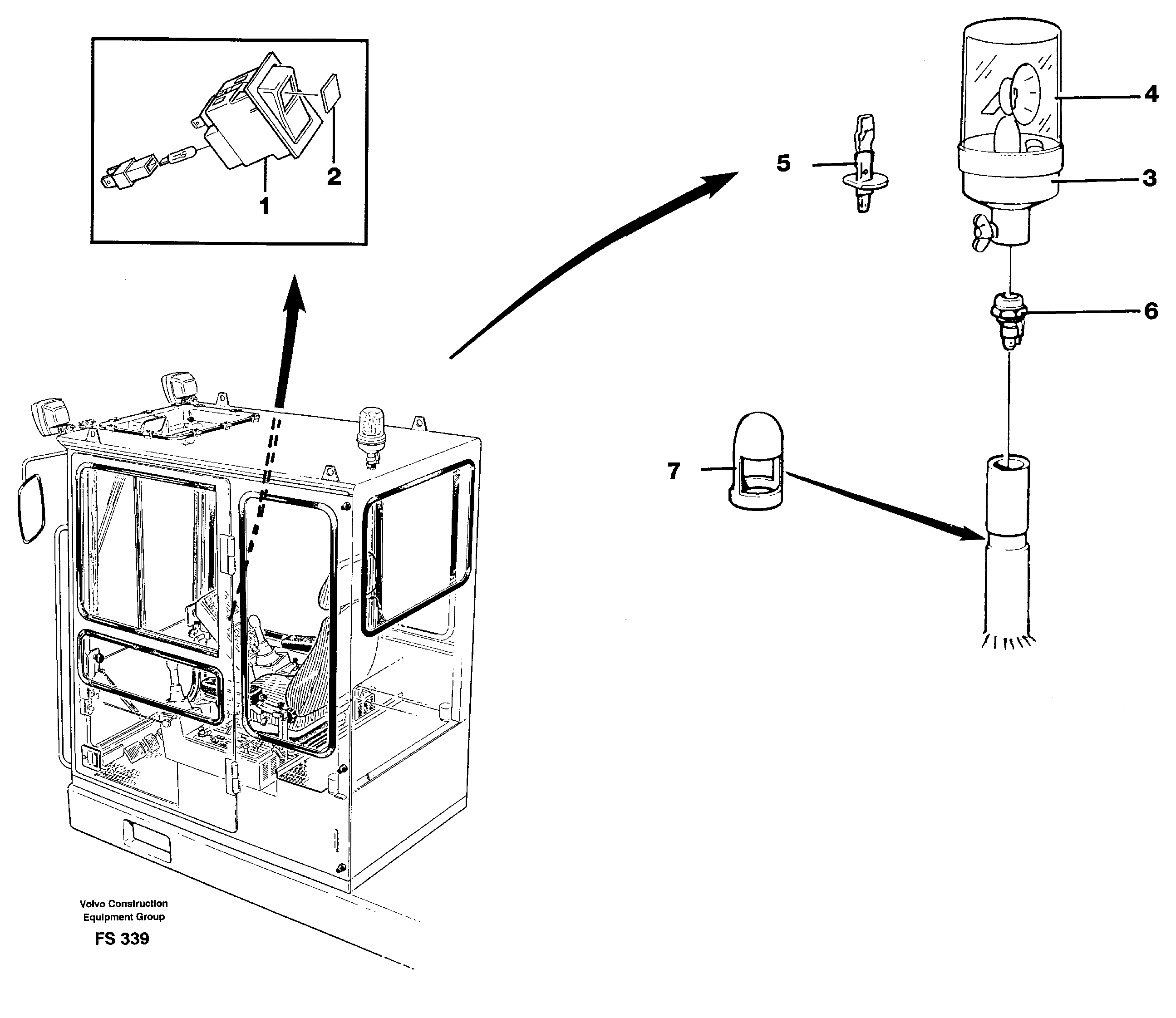 Rotating beacon  14246276 — volvo parts diagram