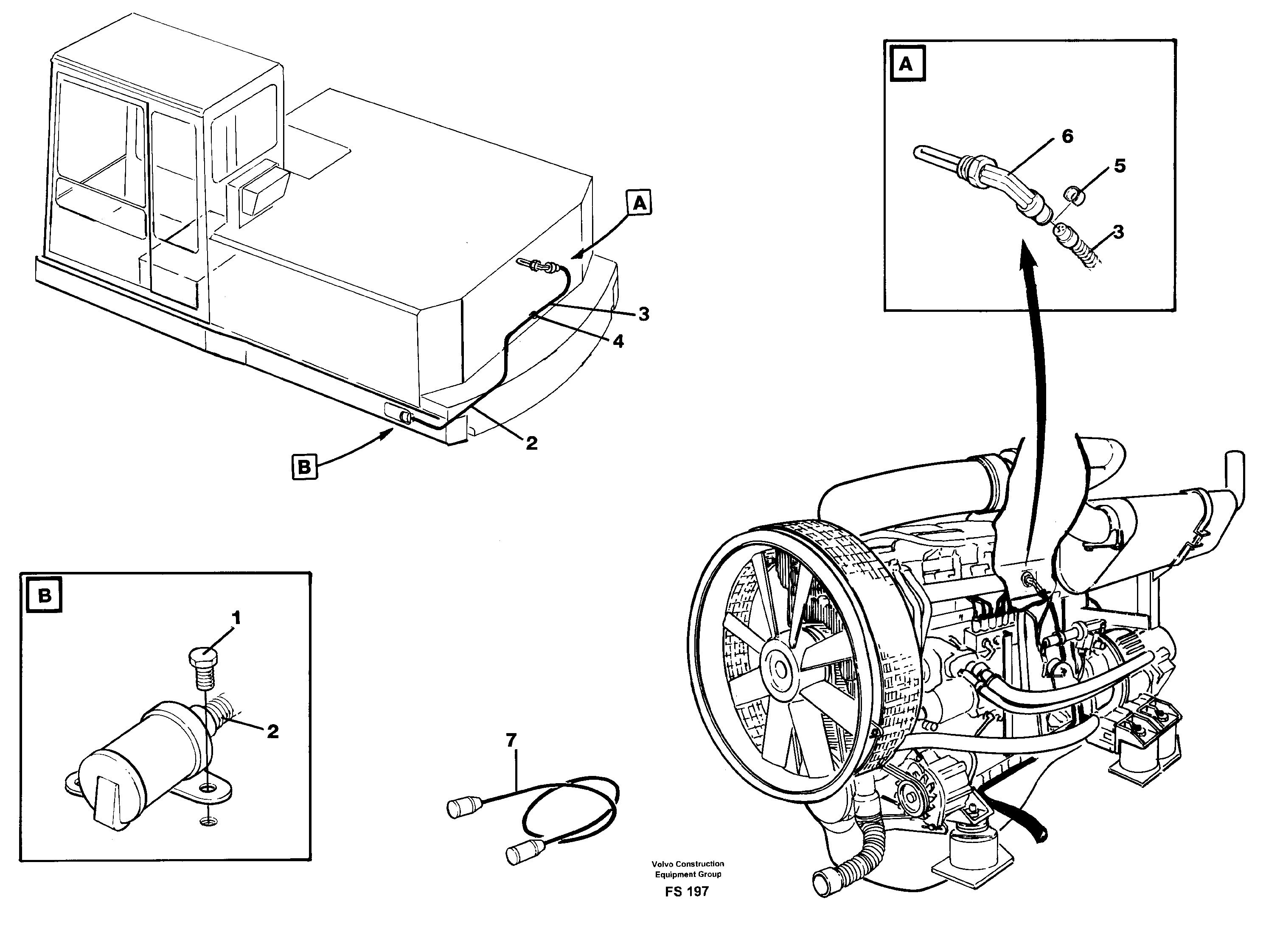 Engine heater, Calix  14250685 — volvo parts diagram