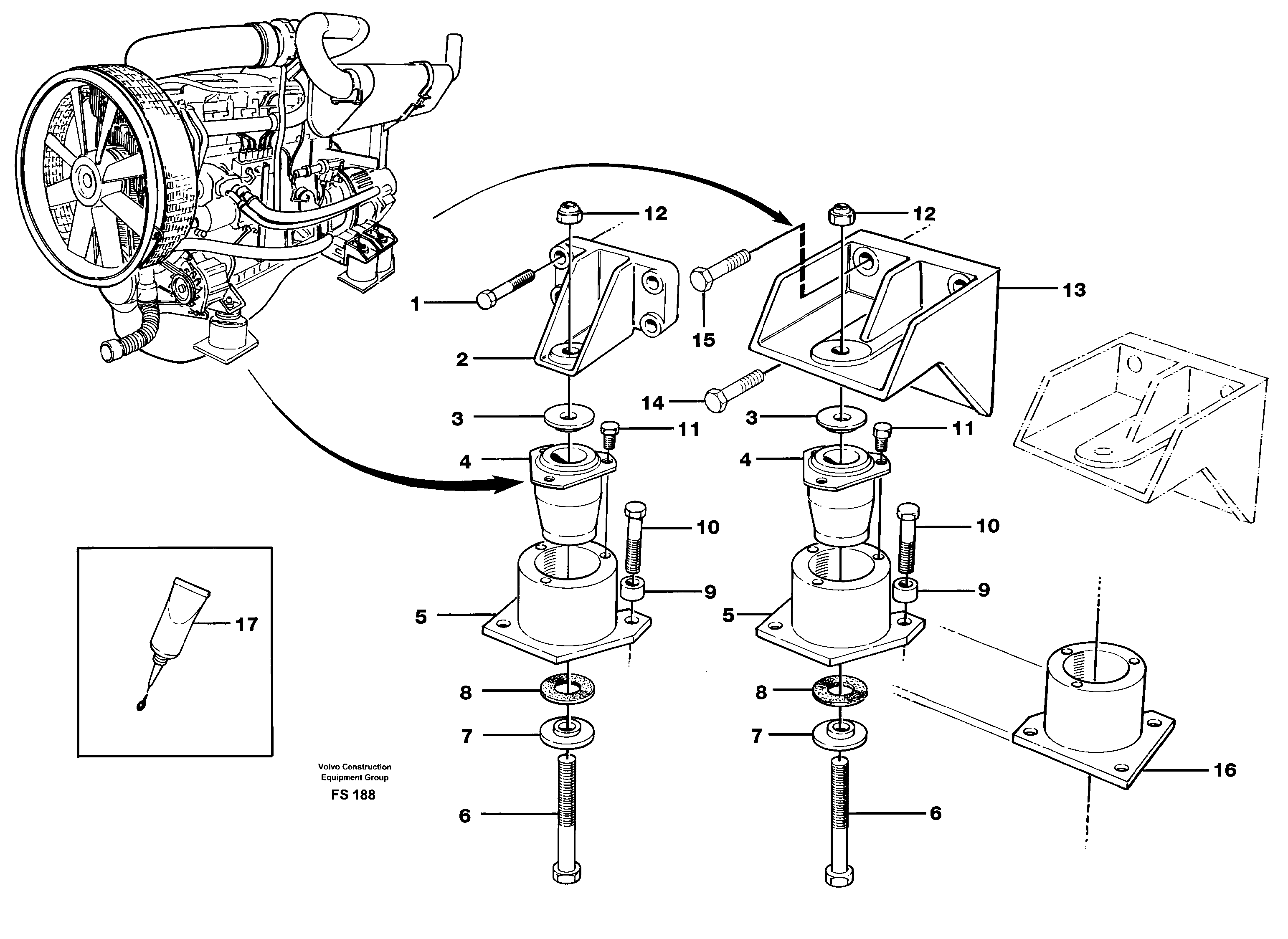 Engine mount — volvo parts diagram