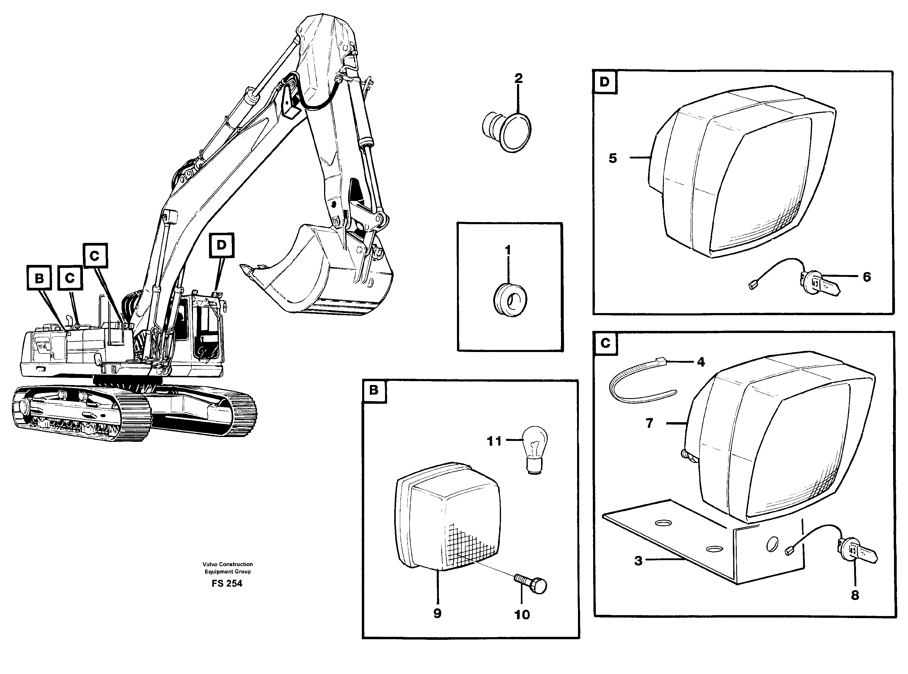 Lighting, front — volvo parts diagram