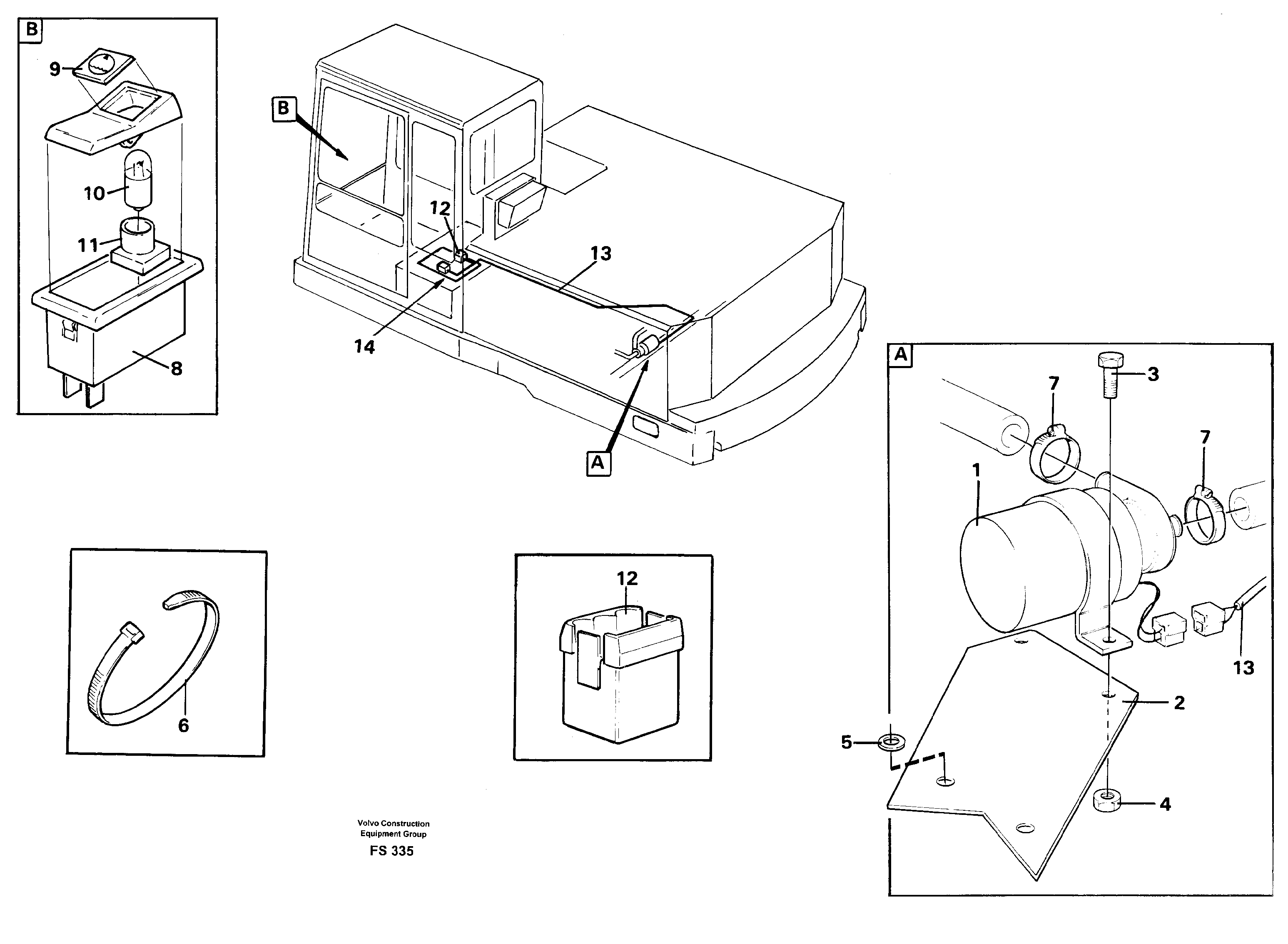 Cirkulation pump for cab heating  14254120 — volvo parts diagram