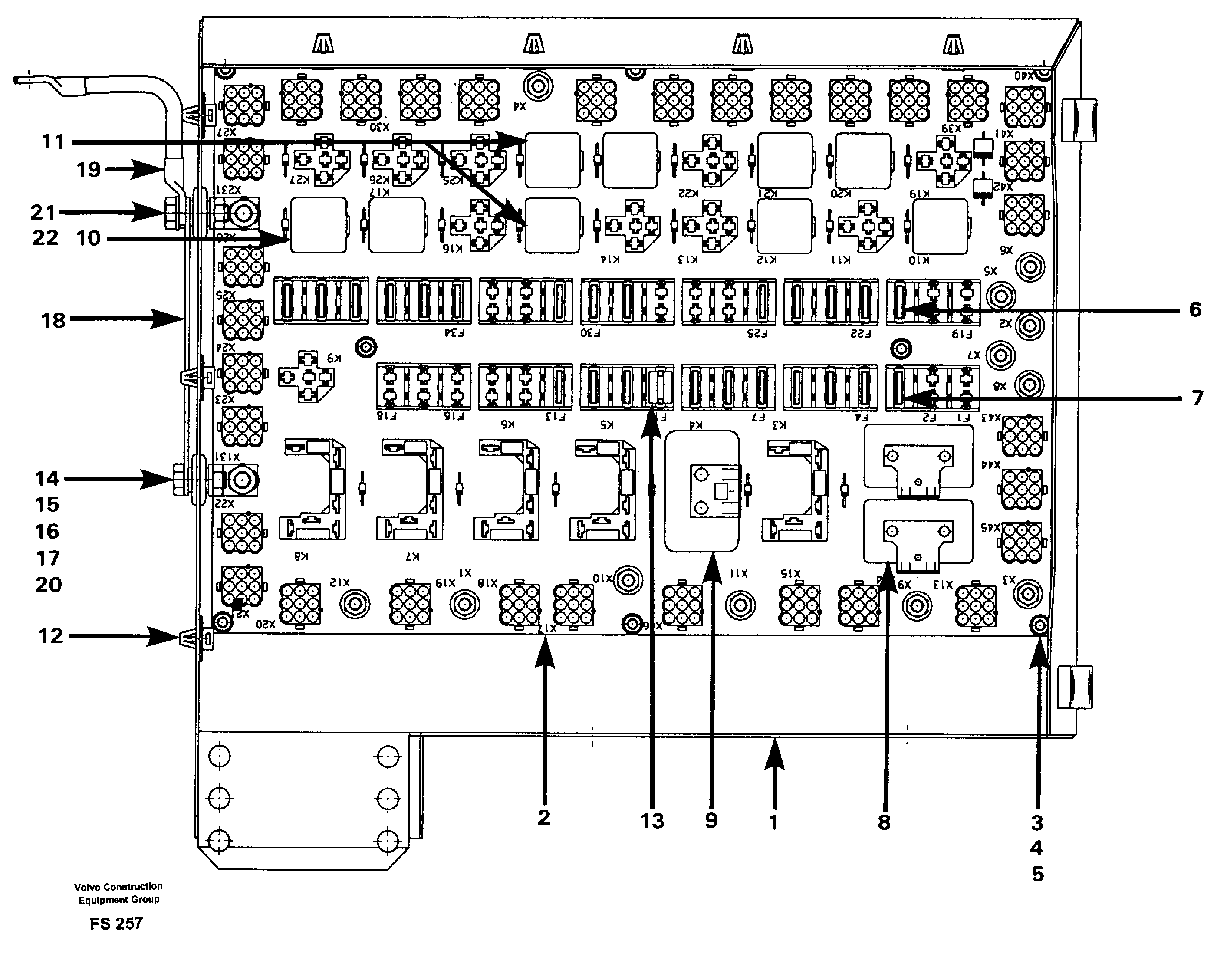 Electrical distribution box — volvo parts diagram