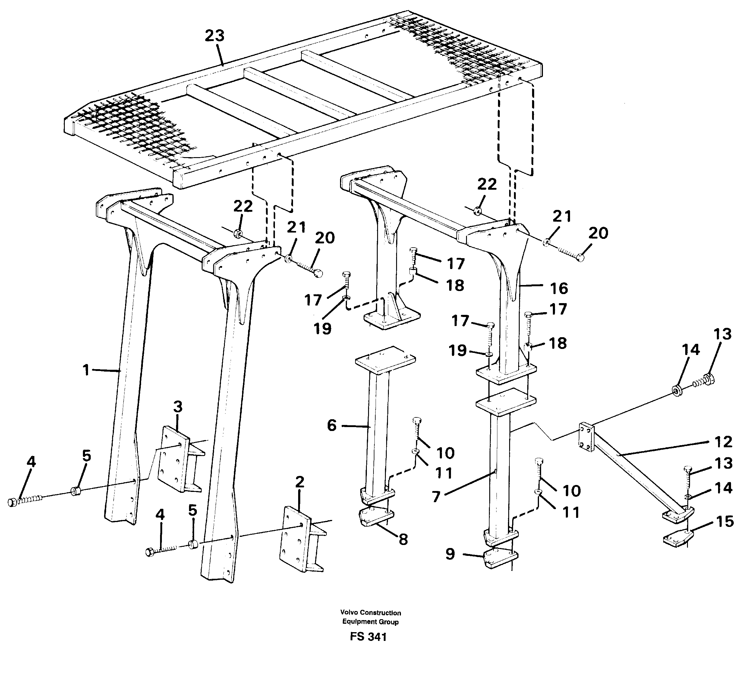 Protection over drivers cab  14261381 — volvo parts diagram