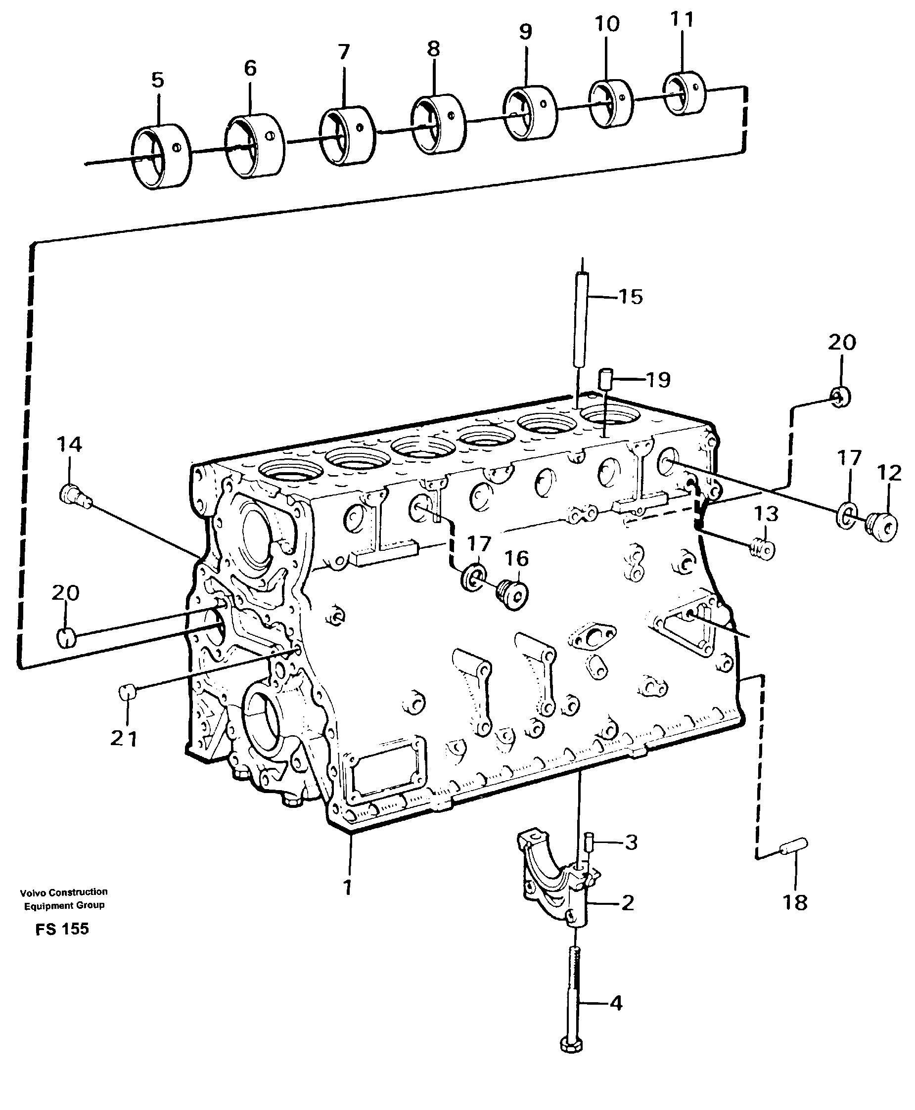Cylinder block — volvo parts diagram
