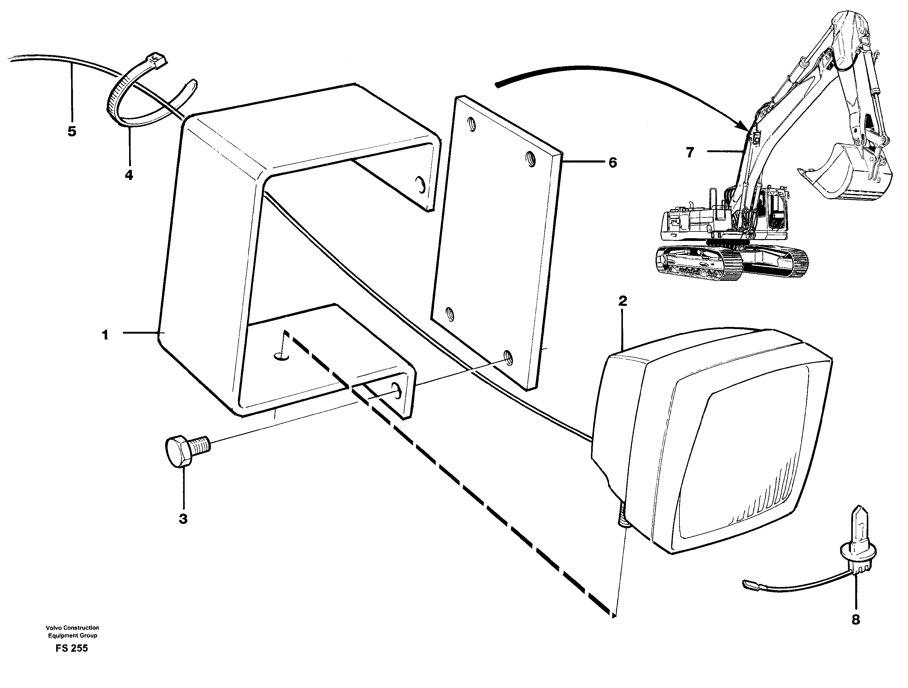 Headlamp  14241396 — volvo parts diagram