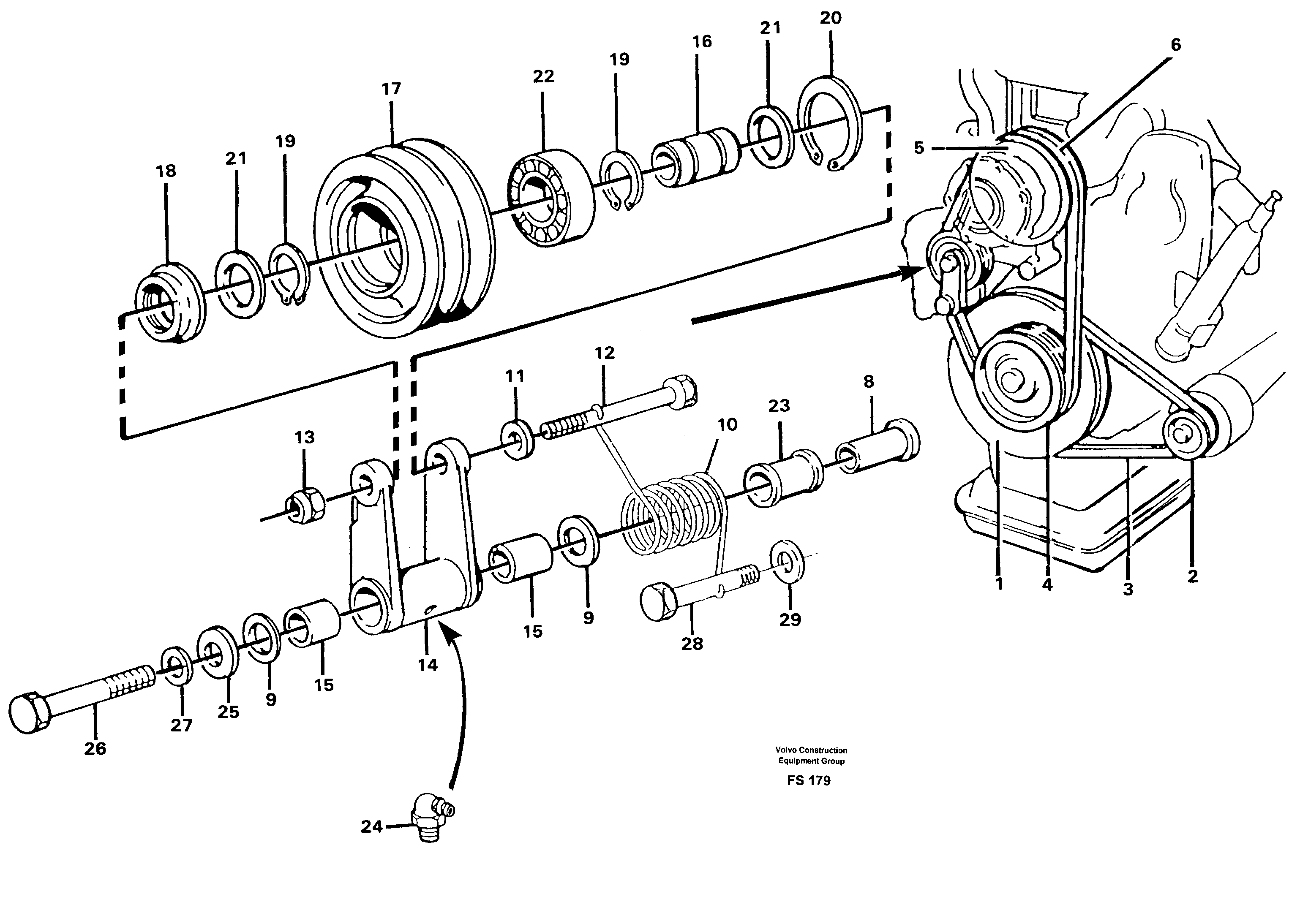 Belt transmission — volvo parts diagram