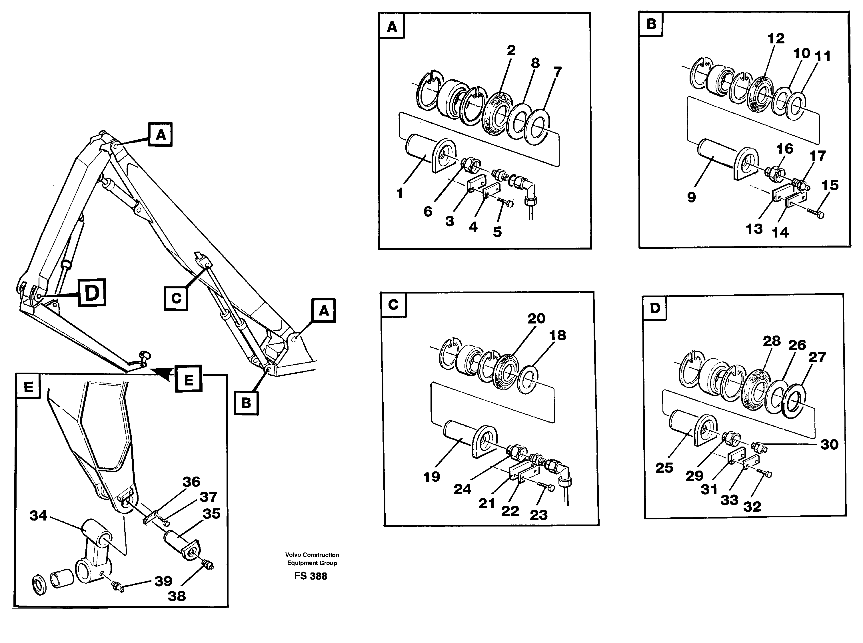 Hand. equip. three-piecesboom 7.0 m/dipper 4.37 m/jib 3.25 m  14259559 — volvo parts diagram