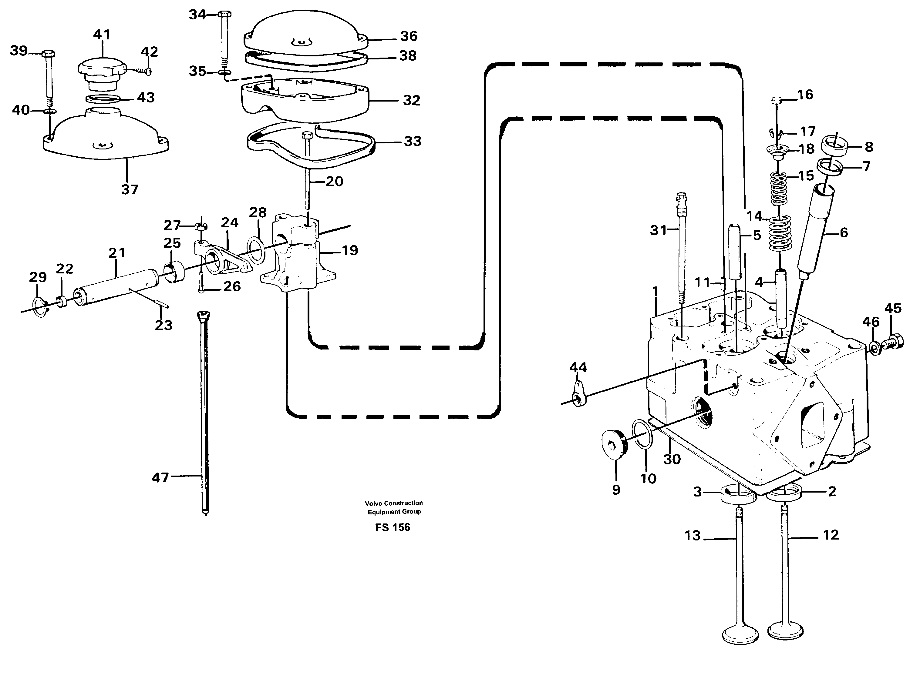 Cylinder head — volvo parts diagram