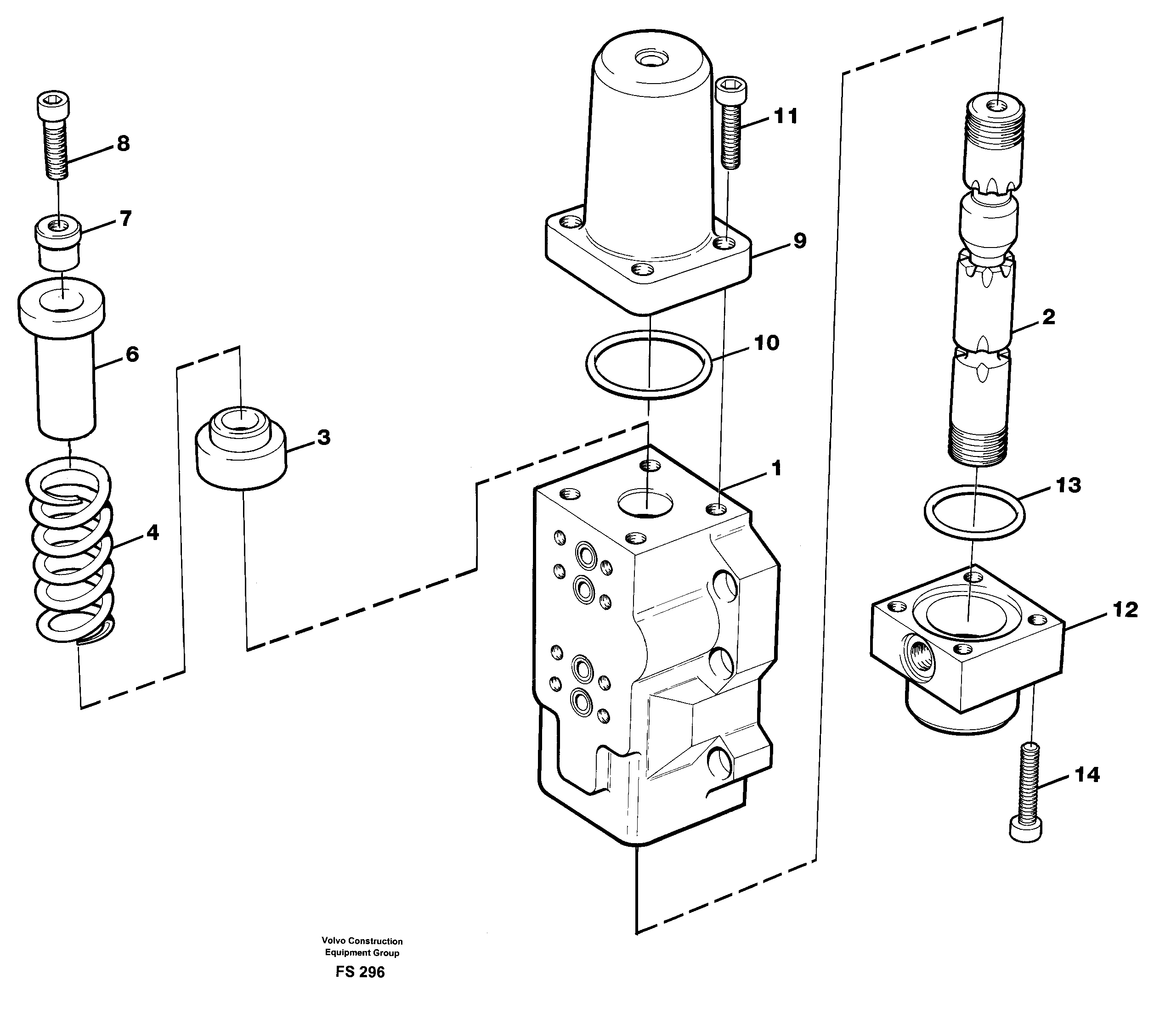 Four-way valve — volvo parts diagram