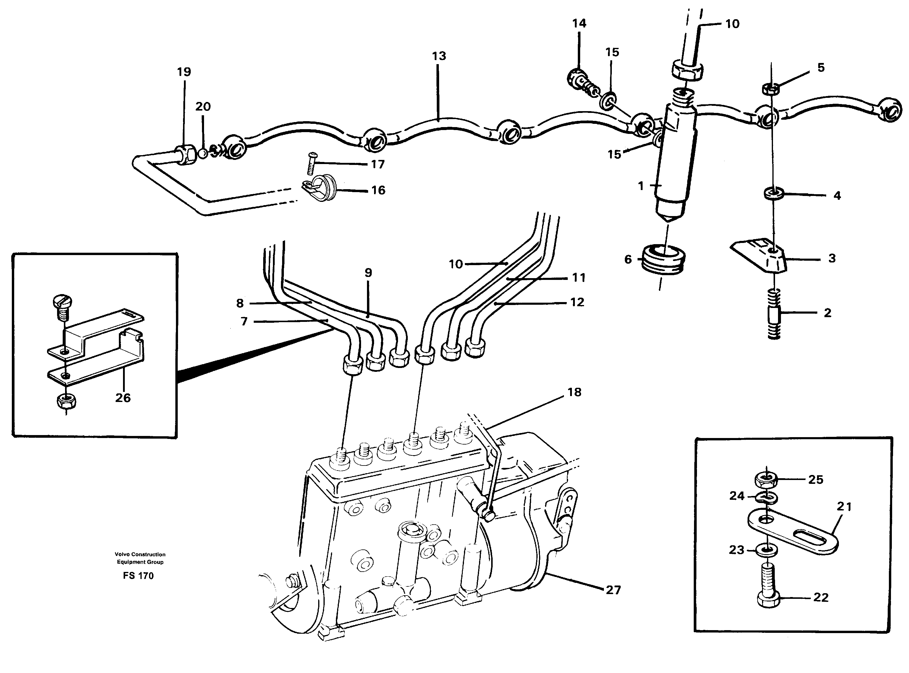 Fuel tubes — volvo parts diagram