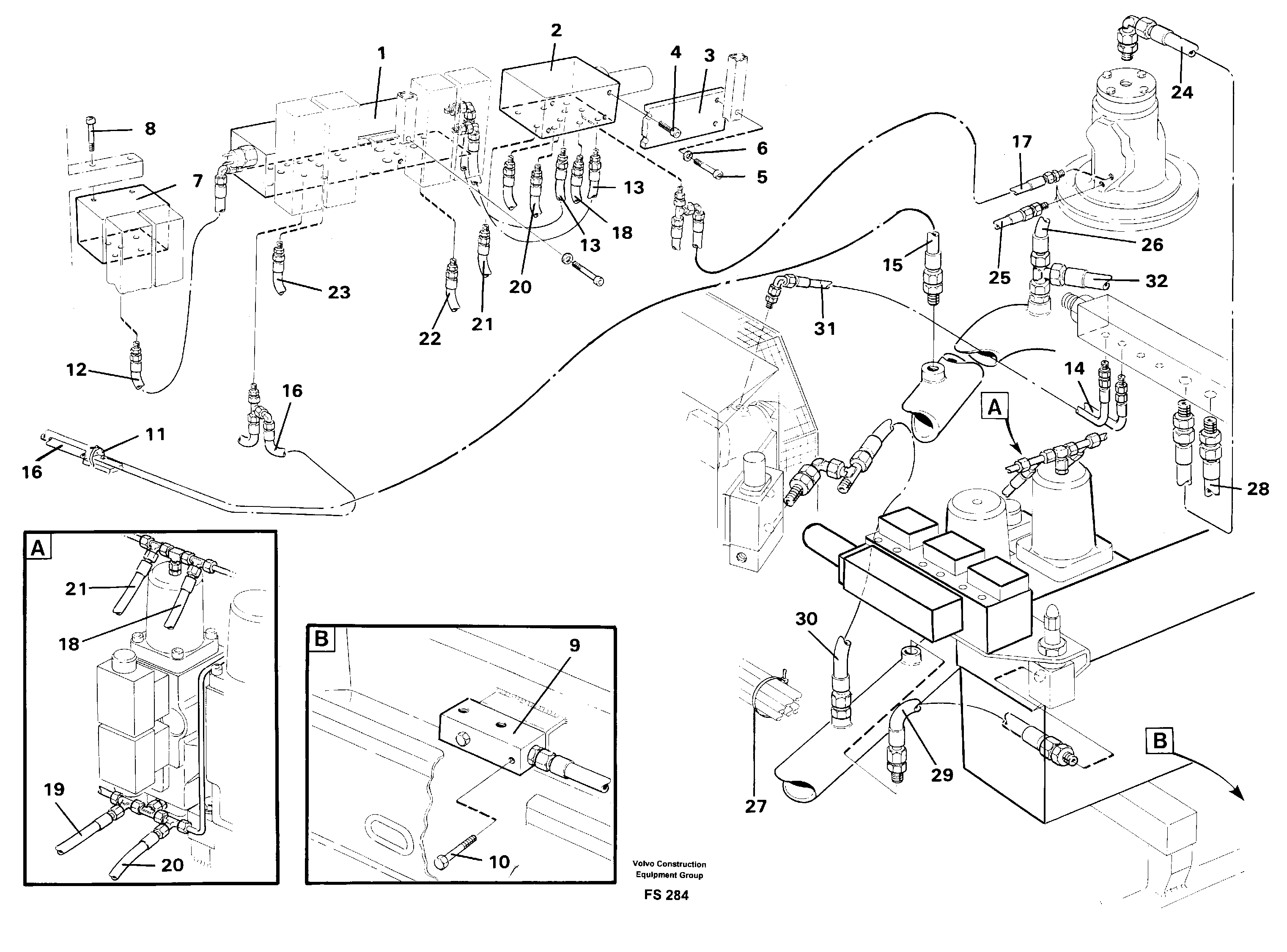 Servohydraulik, travel — volvo parts diagram