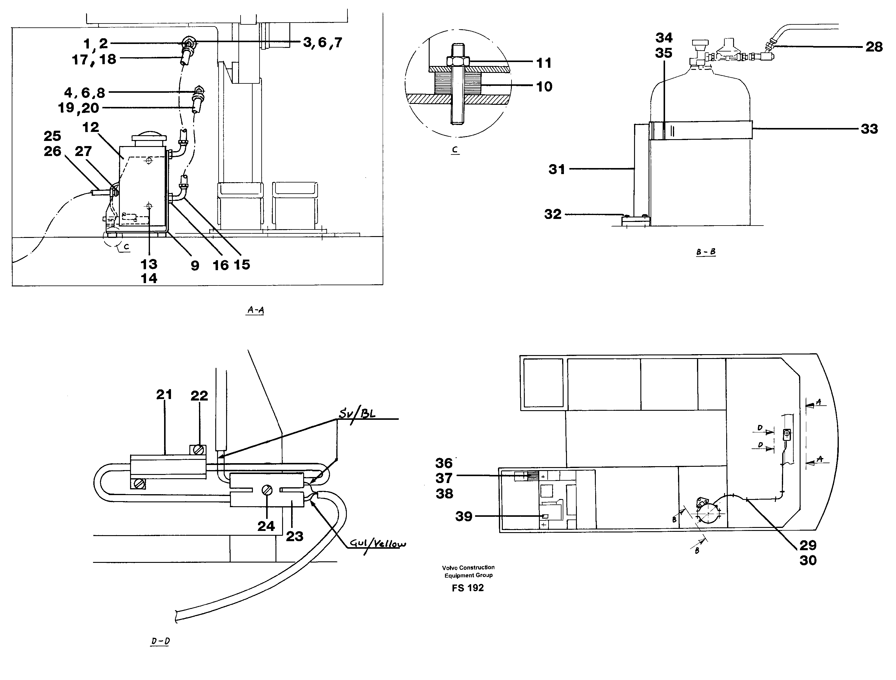 Engine heater gasol 2400  14258345 — volvo parts diagram