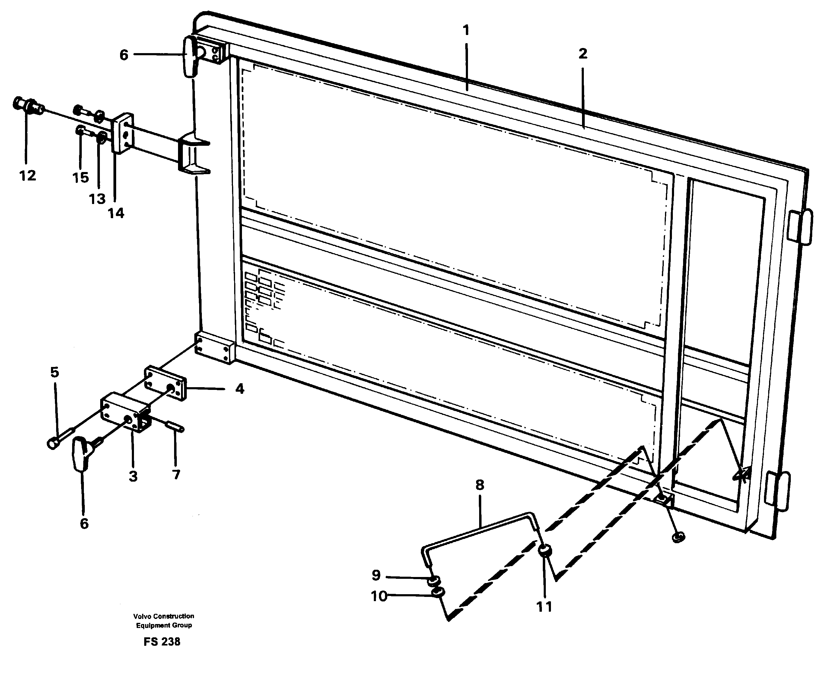 Door, front Lh — volvo parts diagram