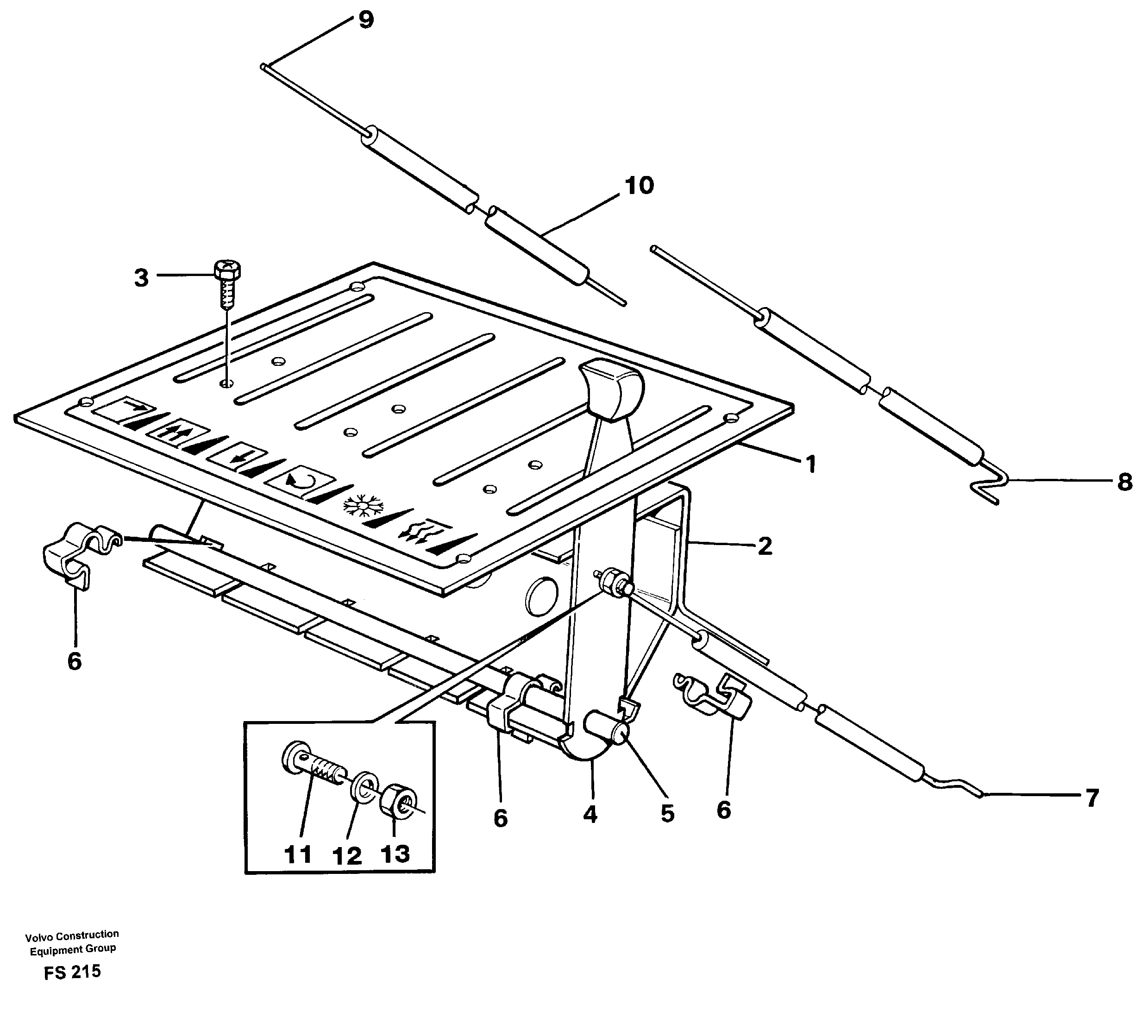 Control panel — volvo parts diagram