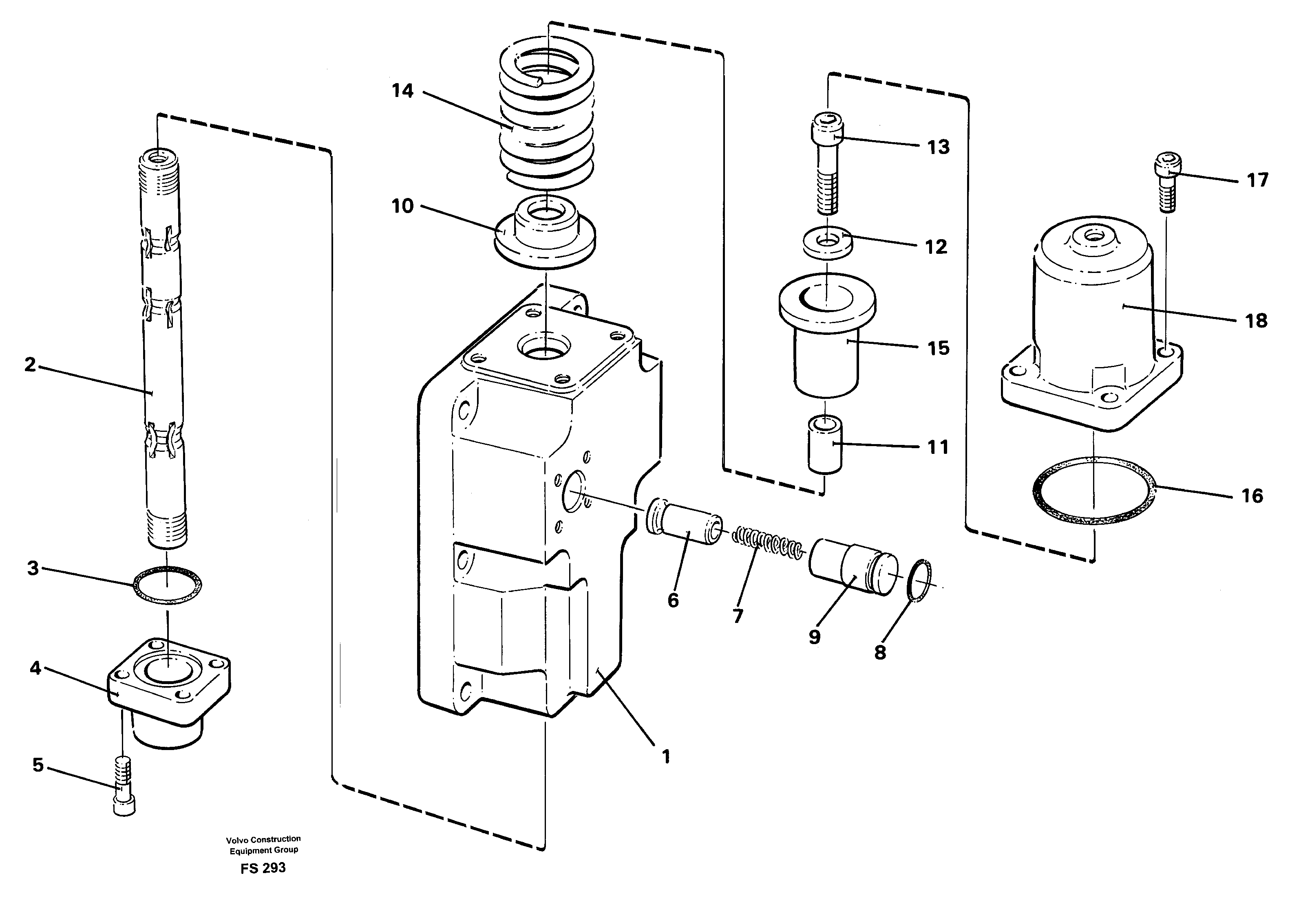 Four-way valve for slewing — volvo parts diagram