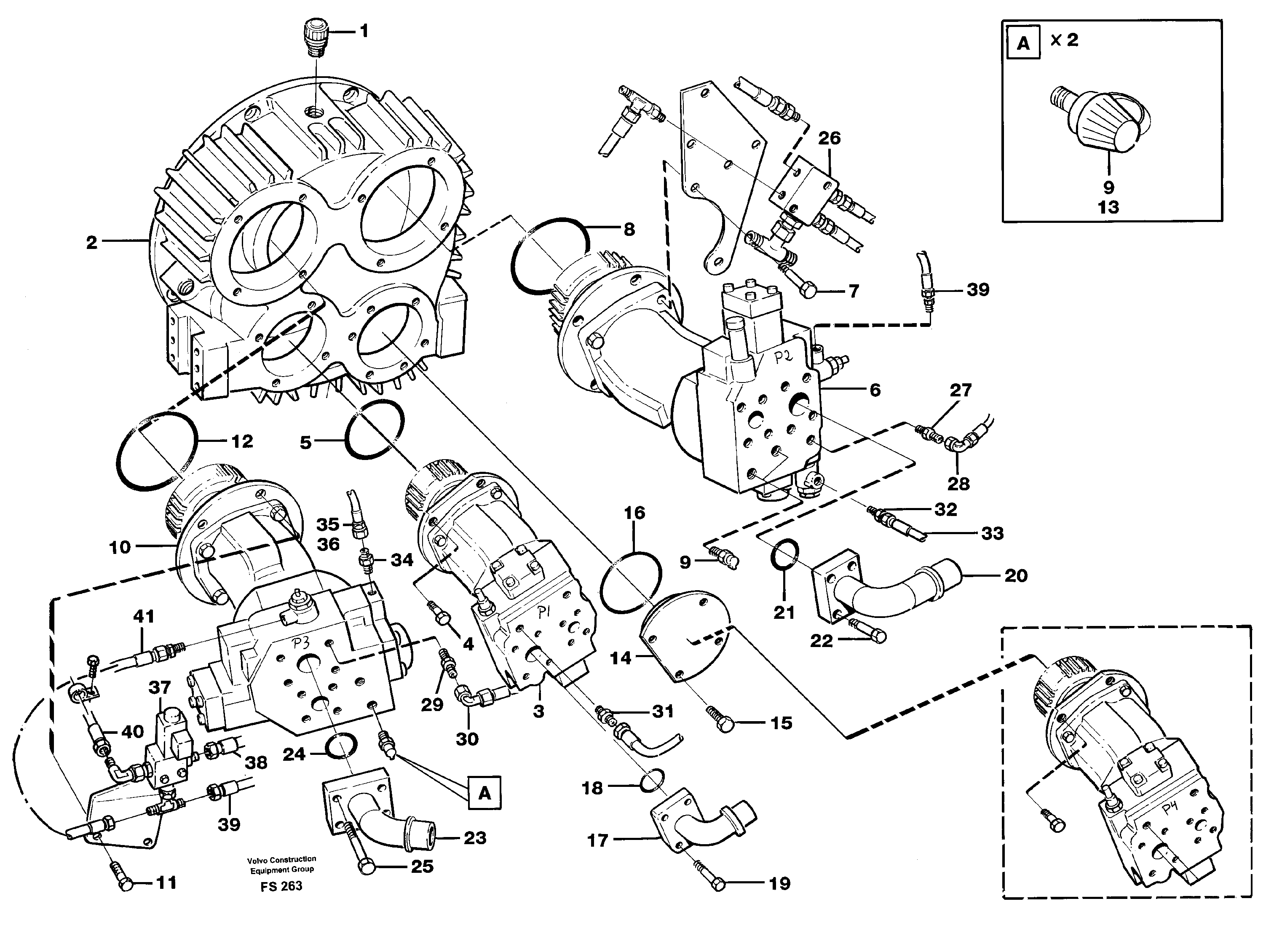 Pump installation — volvo parts diagram
