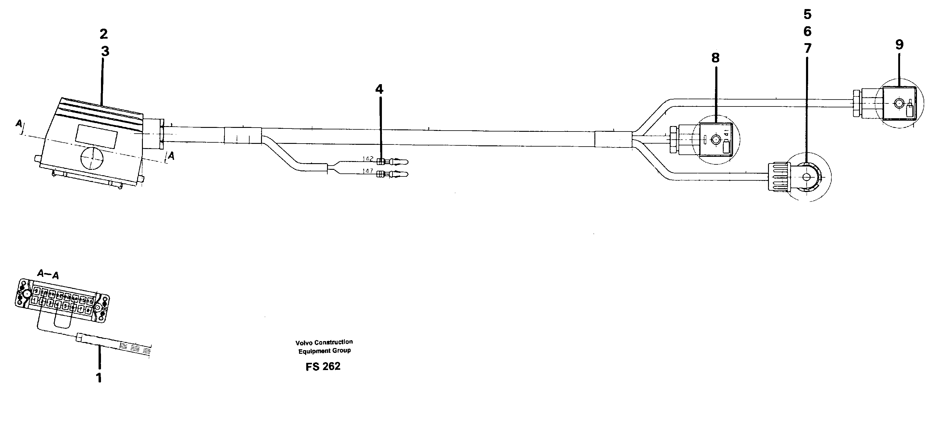Cable bunch, Power lim. control — volvo parts diagram
