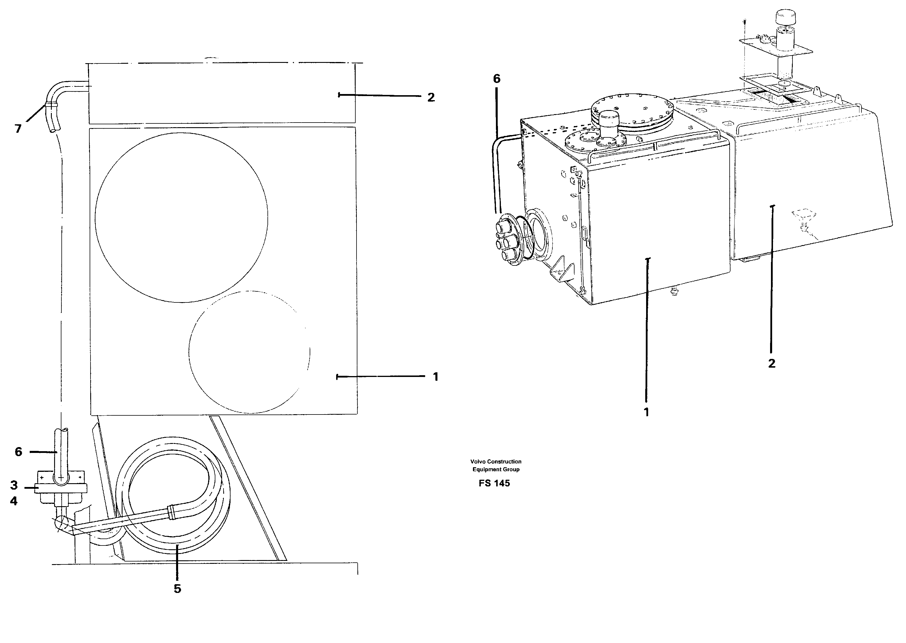 Fuel filling pump incl. hoses — volvo parts diagram