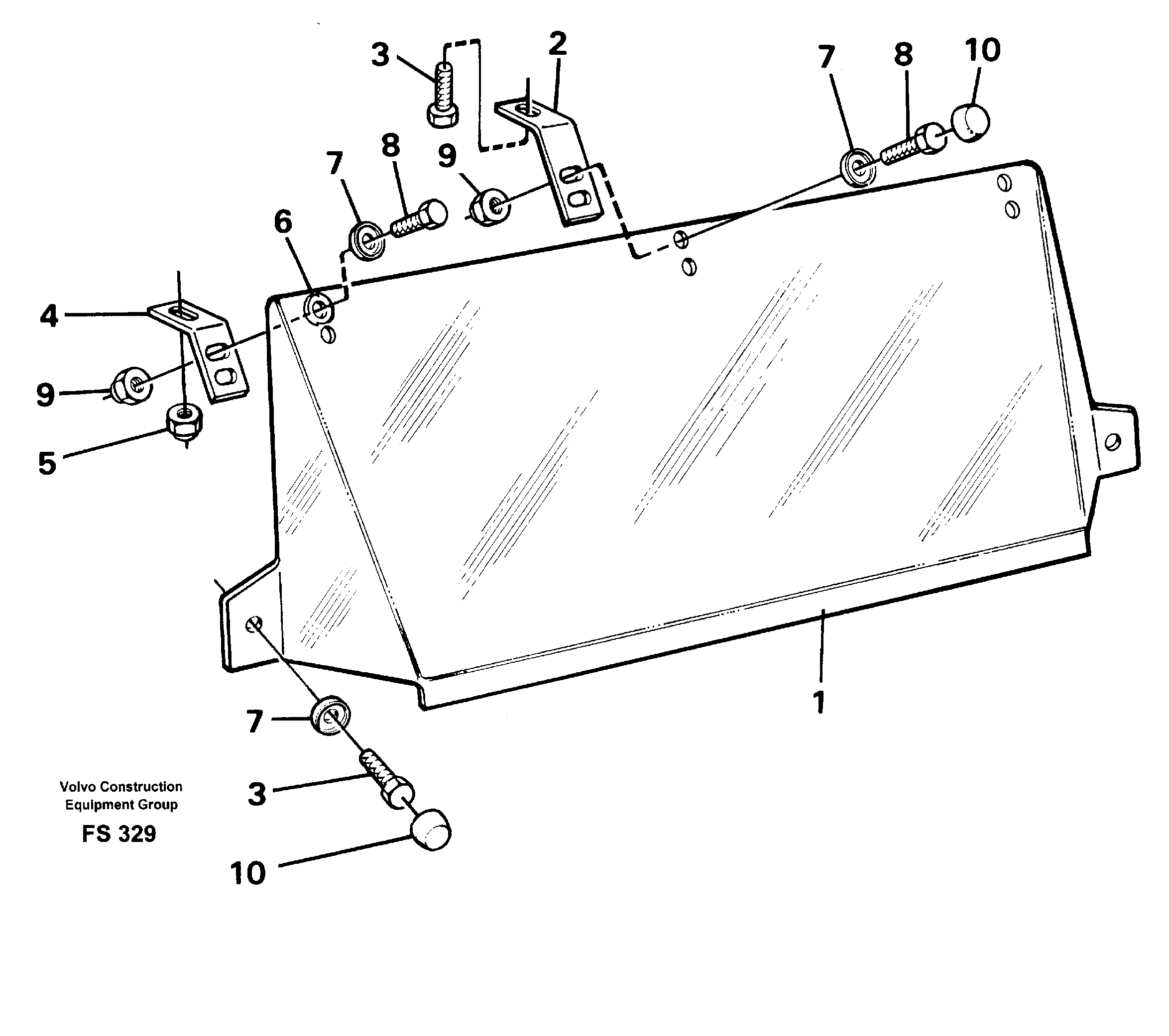 Sun visor, outer  14250635 — volvo parts diagram